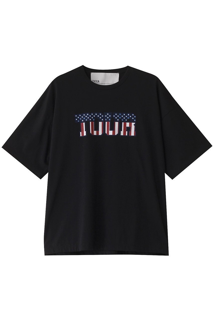【ティッカ/TICCA】のTOURTシャツ インテリア・キッズ・メンズ・レディースファッション・服の通販 founy(ファニー) 　ファッション　Fashion　レディースファッション　Fashion for Women　トップス・カットソー　Cut & Sew Tops　シャツ・ブラウス・オフィスカジュアル　Elegant Blouses & Button-Ups　ロングTシャツ・Tシャツ　Longline T-Shirts & Tees　カットソー・ベーシックTシャツ　Cut-and-Sewn Tops / Stretch Tees & Basics　今季　This Season, Current Season　吸水　Absorbent, Quick-Dry　ショート　Short, Short Length　スリーブ　Sleeve, Long Sleeve / Short Sleeve　バランス　Balance, Style Balance　プリント　Print, Printed Pattern　モチーフ　Motif, Design Theme　リラックス　Relax, Relaxed Fit　小旅行　Short Trip　エレガント 上品　Elegant　ブラック|ID: prp329100004372525 ipo3291000000032846007