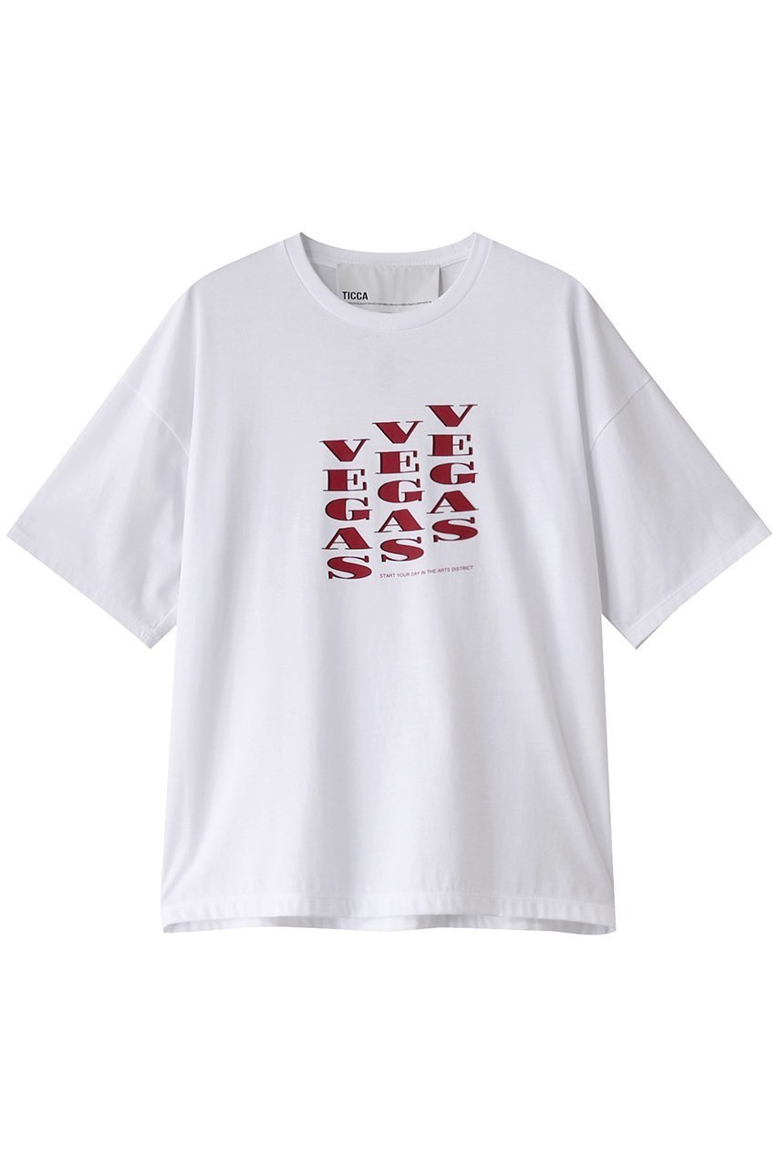 【ティッカ/TICCA】のVEGASTシャツ インテリア・キッズ・メンズ・レディースファッション・服の通販 founy(ファニー) 　ファッション　Fashion　レディースファッション　Fashion for Women　トップス・カットソー　Cut & Sew Tops　シャツ・ブラウス・オフィスカジュアル　Elegant Blouses & Button-Ups　ロングTシャツ・Tシャツ　Longline T-Shirts & Tees　カットソー・ベーシックTシャツ　Cut-and-Sewn Tops / Stretch Tees & Basics　今季　This Season, Current Season　吸水　Absorbent, Quick-Dry　ショート　Short, Short Length　スリーブ　Sleeve, Long Sleeve / Short Sleeve　バランス　Balance, Style Balance　プリント　Print, Printed Pattern　小旅行　Short Trip　エレガント 上品　Elegant　ホワイト|ID: prp329100004372530 ipo3291000000032845949