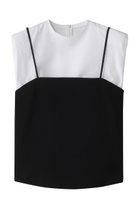 【ボーダーズ アット バルコニー/BORDERS at BALCONY】の2wayキャミレイヤードTシャツ ホワイト×ブラック|ID: prp329100004372531 ipo3291000000032808300