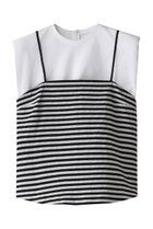【ボーダーズ アット バルコニー/BORDERS at BALCONY】の2wayキャミレイヤードTシャツ ホワイト×ボーダー|ID: prp329100004372531 ipo3291000000032808301