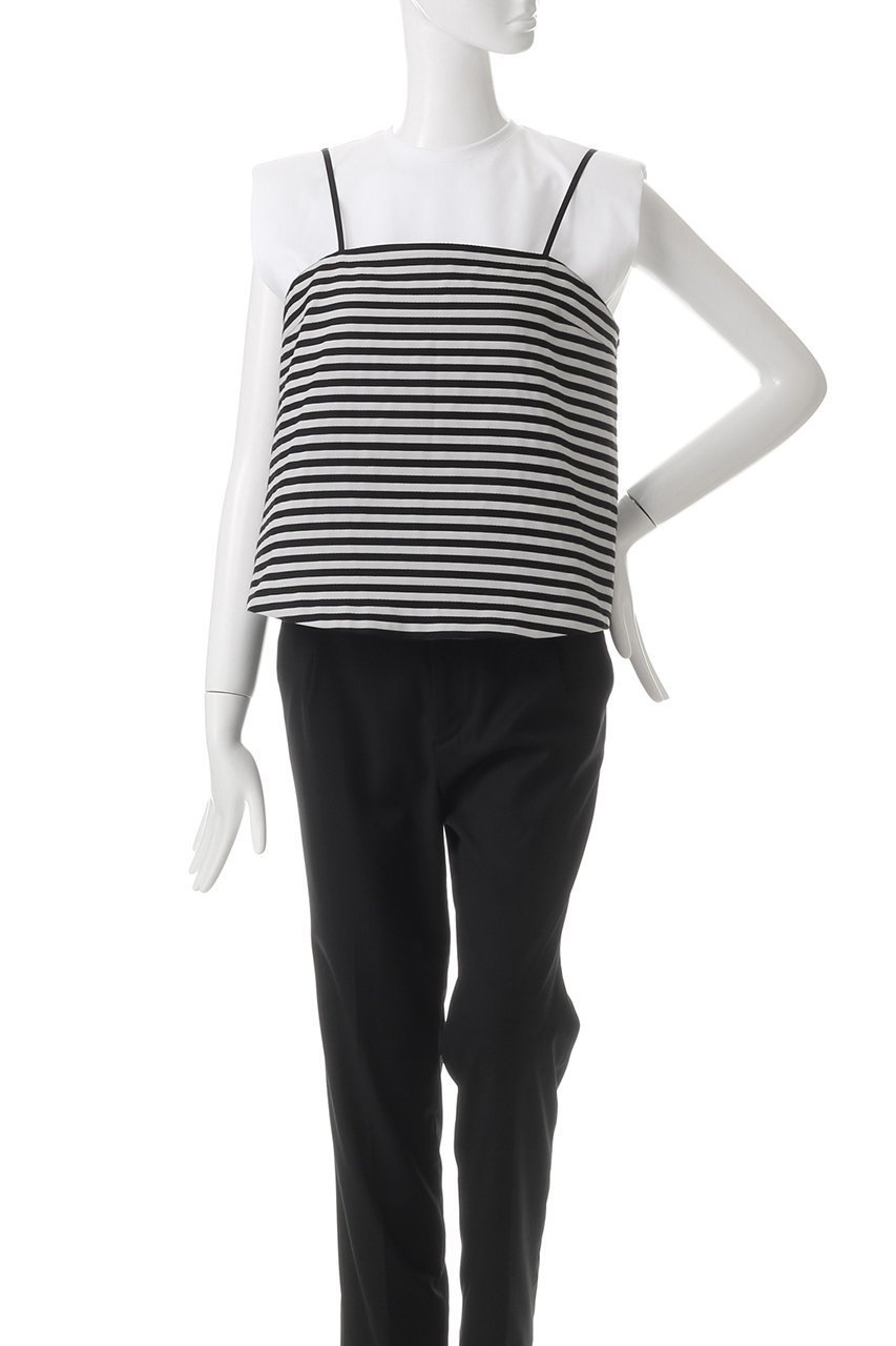 【ボーダーズ アット バルコニー/BORDERS at BALCONY】の2wayキャミレイヤードTシャツ 人気、トレンドファッション・服の通販 founy(ファニー) 　ファッション　Fashion　レディースファッション　Fashion for Women　トップス・カットソー　Cut & Sew Tops　キャミソール&ノースリーブ　Camisoles & Sleeveless Tops　シャツ・ブラウス・オフィスカジュアル　Elegant Blouses & Button-Ups　ロングTシャツ・Tシャツ　Longline T-Shirts & Tees　カットソー・ベーシックTシャツ　Cut-and-Sewn Tops / Stretch Tees & Basics　キャミソール　Camisole, Spaghetti Strap Top　ショート　Short, Short Length　シンプル　Simple, Minimal　スリーブ　Sleeve, Long Sleeve / Short Sleeve　デニム　Denim, Jeans Material　フォルム　Silhouette, Form　フレア　Flare, Flared　ラップ　Wrap, Wrap Design　other-2|ID: prp329100004372531 ipo3291000000032808302