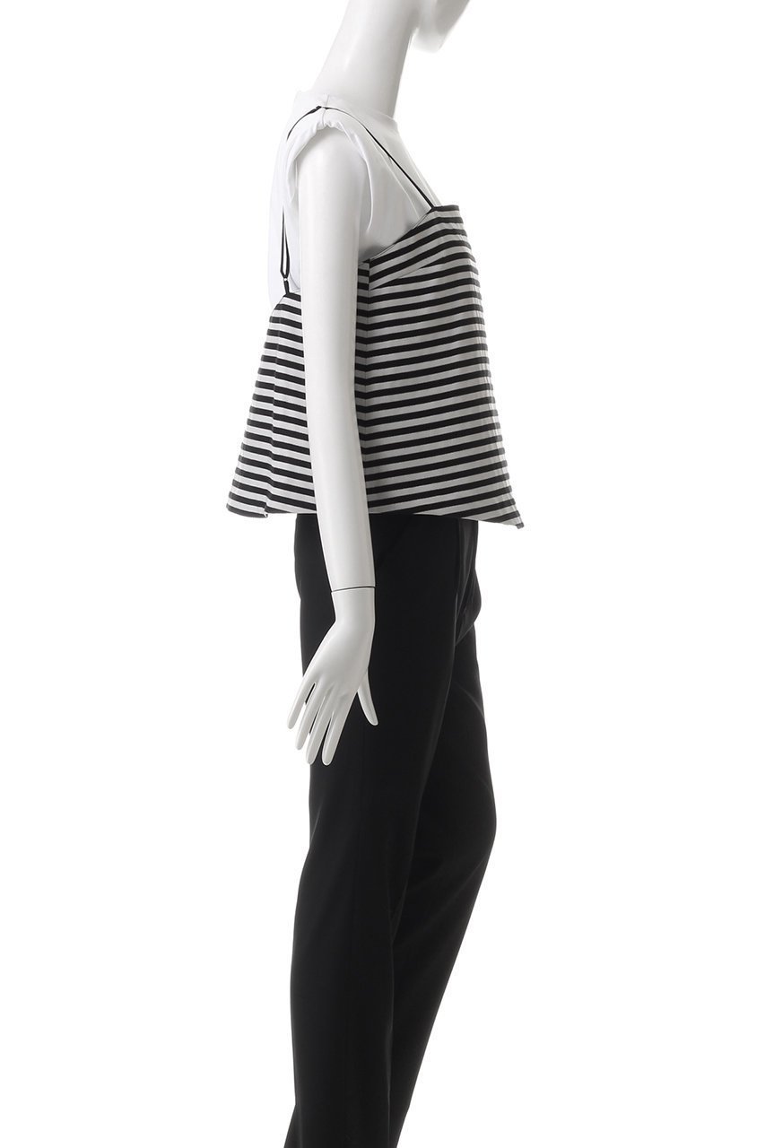 【ボーダーズ アット バルコニー/BORDERS at BALCONY】の2wayキャミレイヤードTシャツ 人気、トレンドファッション・服の通販 founy(ファニー) 　ファッション　Fashion　レディースファッション　Fashion for Women　トップス・カットソー　Cut & Sew Tops　キャミソール&ノースリーブ　Camisoles & Sleeveless Tops　シャツ・ブラウス・オフィスカジュアル　Elegant Blouses & Button-Ups　ロングTシャツ・Tシャツ　Longline T-Shirts & Tees　カットソー・ベーシックTシャツ　Cut-and-Sewn Tops / Stretch Tees & Basics　キャミソール　Camisole, Spaghetti Strap Top　ショート　Short, Short Length　シンプル　Simple, Minimal　スリーブ　Sleeve, Long Sleeve / Short Sleeve　デニム　Denim, Jeans Material　フォルム　Silhouette, Form　フレア　Flare, Flared　ラップ　Wrap, Wrap Design　other-3|ID: prp329100004372531 ipo3291000000032808303