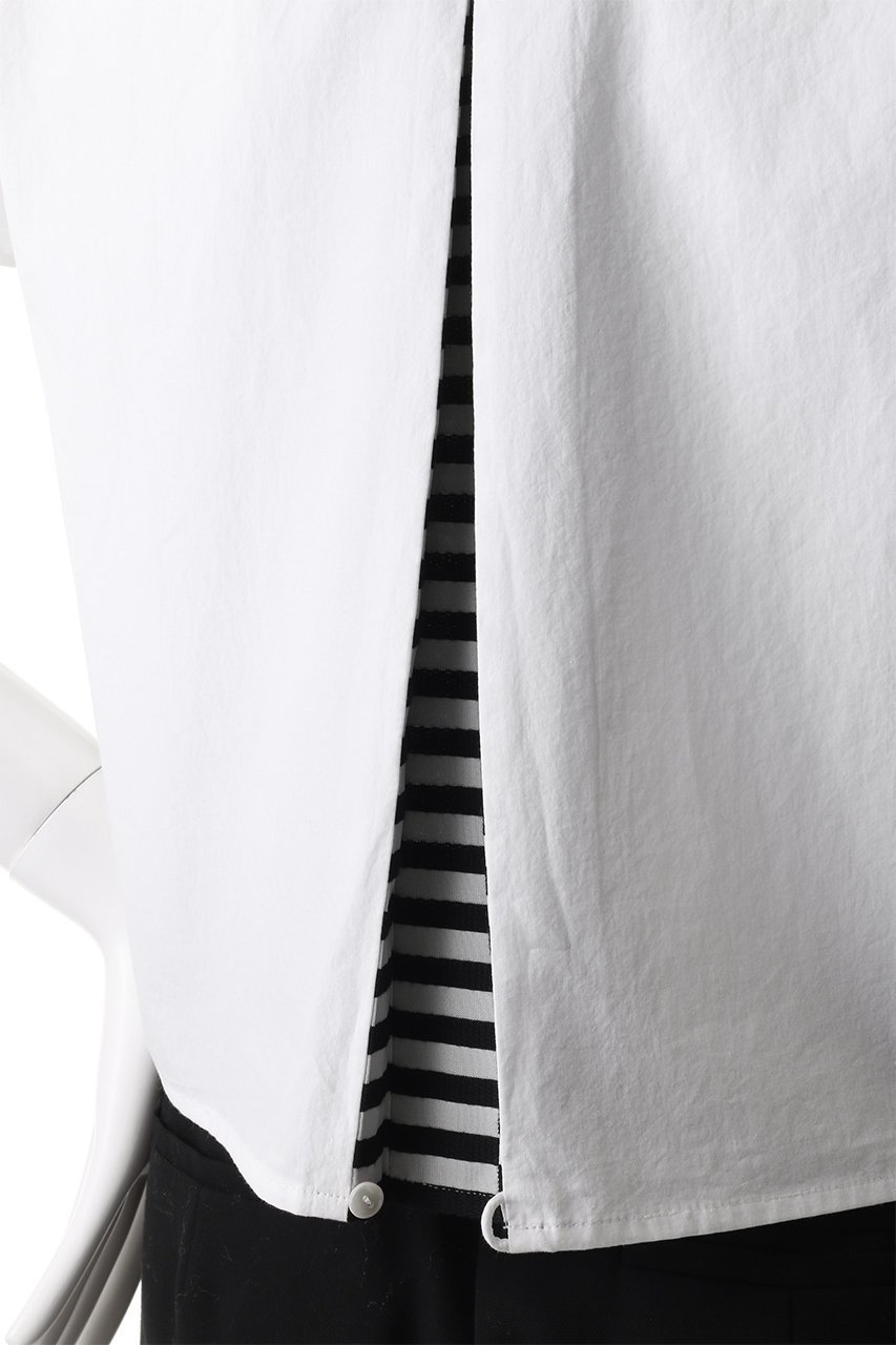 【ボーダーズ アット バルコニー/BORDERS at BALCONY】のバックボーダーシャツ 人気、トレンドファッション・服の通販 founy(ファニー) 　ファッション　Fashion　レディースファッション　Fashion for Women　トップス・カットソー　Cut & Sew Tops　シャツ・ブラウス・オフィスカジュアル　Elegant Blouses & Button-Ups　バッグ　Bags　コンパクト　Compact, Small Size　ショート　Short, Short Length　スリーブ　Sleeve, Long Sleeve / Short Sleeve　ボーダー　Border, Stripe　マキシ　Maxi, Full Length　ワイド　Wide, Wide Fit　other-6|ID: prp329100004372532 ipo3291000000032908969