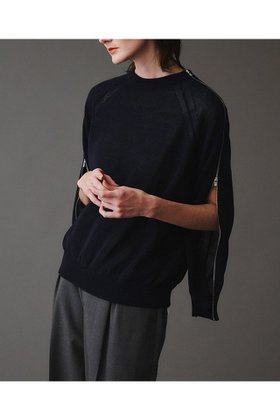 【オブリオ/AUBRIOT】 メタルファスナー クルーネックニット人気、トレンドファッション・服の通販 founy(ファニー) ファッション Fashion レディースファッション WOMEN トップス・カットソー Tops/Tshirt ニット Knit Tops プルオーバー Pullover 2025年 2025 2025春夏・S/S Ss,Spring/Summer,2025 イタリア Italy ベーシック Basic メタル Metal モダン Modern 夏 Summer 春 Spring S/S・春夏 Ss・Spring/Summer |ID:prp329100004372534