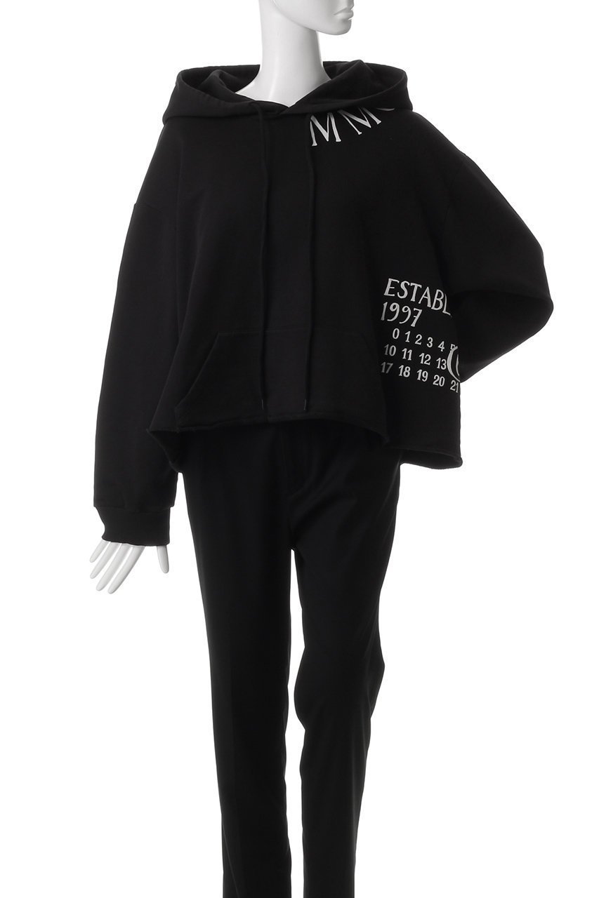 【エムエム6 メゾン マルタン マルジェラ/MM6 Maison Martin Margiela】のフードスウェットシャツ 人気、トレンドファッション・服の通販 founy(ファニー) 　ファッション　Fashion　レディースファッション　WOMEN　トップス・カットソー　Tops/Tshirt　シャツ/ブラウス　Shirts/Blouses　パーカ　Sweats　ロング / Tシャツ　T-Shirts　スウェット　Sweat　カットソー　Cut and Sewn　ショート　Short　スウェット　Sweat　トレンド　Trend　バランス　Balance　プリント　Print　ボトム　Bottom　other-2|ID: prp329100004372542 ipo3291000000031336567