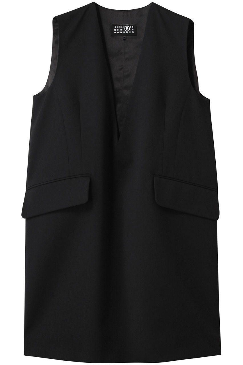 【エムエム6 メゾン マルタン マルジェラ/MM6 Maison Martin Margiela】のVネックミニドレス 人気、トレンドファッション・服の通販 founy(ファニー) 　ファッション　Fashion　レディースファッション　Fashion for Women　ワンピース　Dresses　フォーマル・パーティードレス・結婚式用ドレス　Elegant & Casual Dresses　チュニック　Tunic Tops & Dresses　インナー　Innerwear　オケージョン　Occasion Wear　コンパクト　Compact, Small Size　シンプル　Simple, Minimal　チュニック　Tunic, Long Top　ドレス　Dress, One-Piece　パーティ　Party, Party Style　フォルム　Silhouette, Form　 other-1|ID: prp329100004372547 ipo3291000000032878464