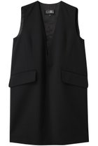 【エムエム6 メゾン マルタン マルジェラ/MM6 Maison Martin Margiela】のVネックミニドレス ブラック|ID: prp329100004372547 ipo3291000000032878469