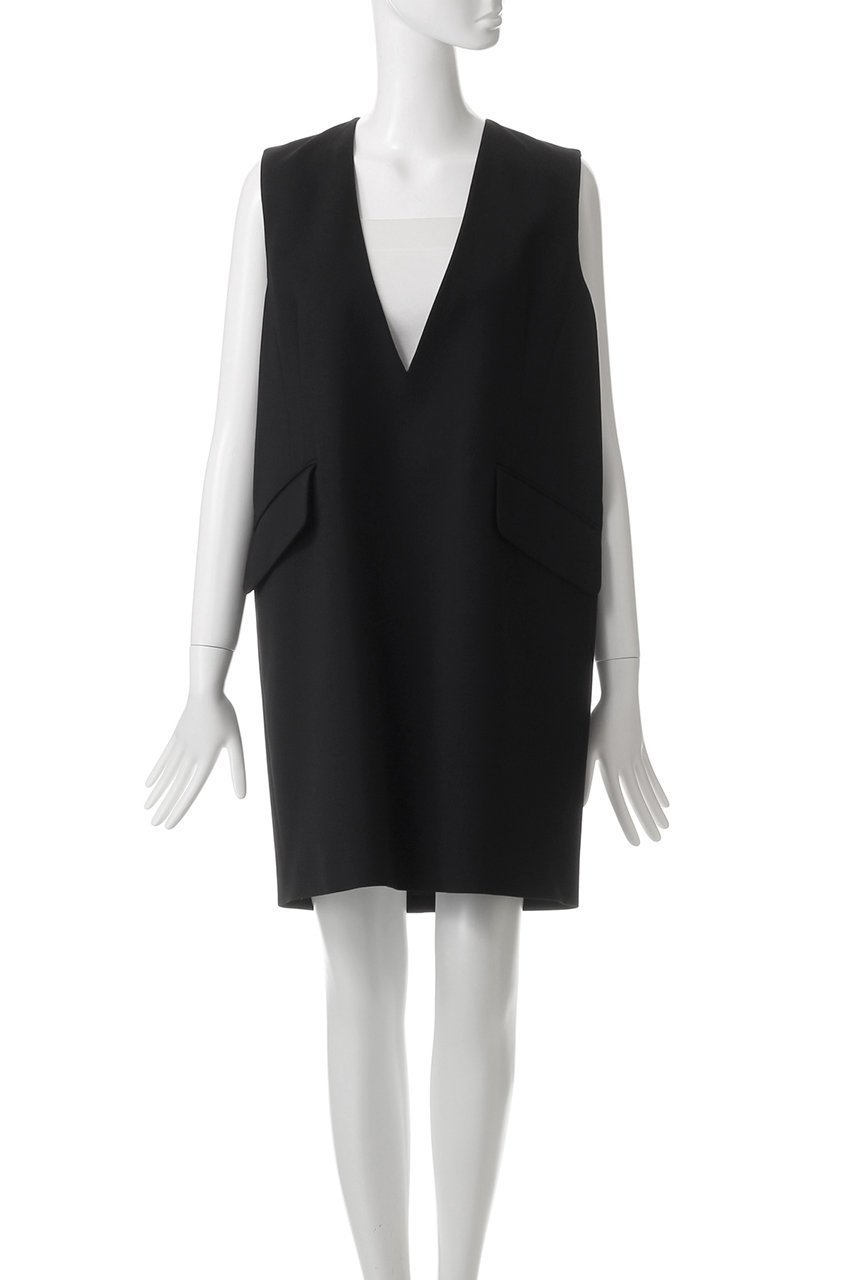 【エムエム6 メゾン マルタン マルジェラ/MM6 Maison Martin Margiela】のVネックミニドレス 人気、トレンドファッション・服の通販 founy(ファニー) 　ファッション　Fashion　レディースファッション　Fashion for Women　ワンピース　Dresses　フォーマル・パーティードレス・結婚式用ドレス　Elegant & Casual Dresses　チュニック　Tunic Tops & Dresses　インナー　Innerwear　オケージョン　Occasion Wear　コンパクト　Compact, Small Size　シンプル　Simple, Minimal　チュニック　Tunic, Long Top　ドレス　Dress, One-Piece　パーティ　Party, Party Style　フォルム　Silhouette, Form　other-2|ID: prp329100004372547 ipo3291000000032878475
