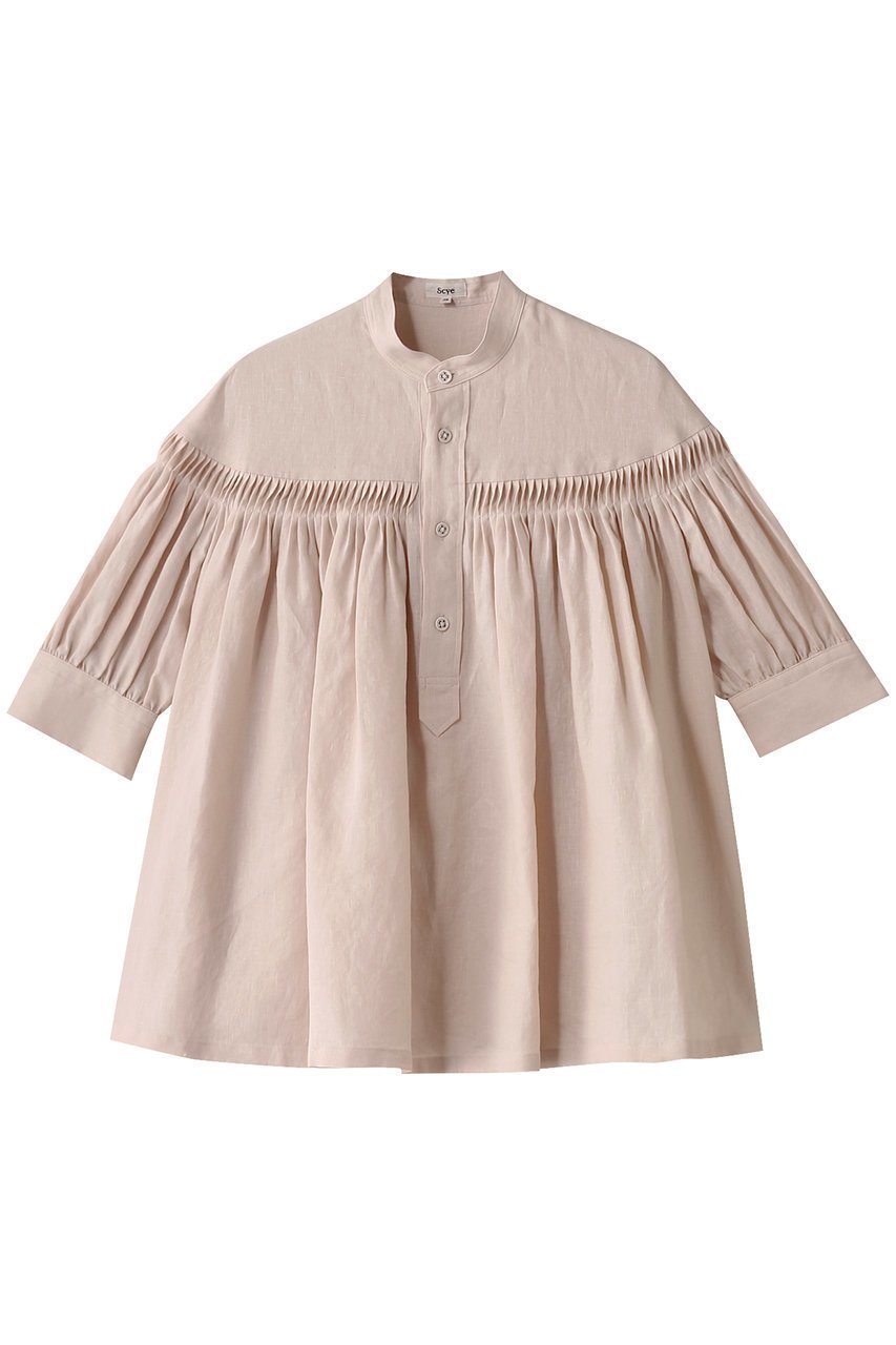 【サイ サイベーシックス/Scye SCYE BASICS】の60/11 Linen Cambric タック パフスリーブ ブラウス 人気、トレンドファッション・服の通販 founy(ファニー) 　ファッション　Fashion　レディースファッション　Fashion for Women　トップス・カットソー　Cut & Sew Tops　シャツ・ブラウス・オフィスカジュアル　Elegant Blouses & Button-Ups　ギャザー　Gathered, Ruffled　ショルダー　Shoulder, Shoulder Strap　ショート　Short, Short Length　スリーブ　Sleeve, Long Sleeve / Short Sleeve　トレンド　Trend, Trending Now　フェミニン　Feminine, Girly　フォルム　Silhouette, Form　リネン　Linen, Linen Fabric　 other-1|ID: prp329100004372554 ipo3291000000032867991