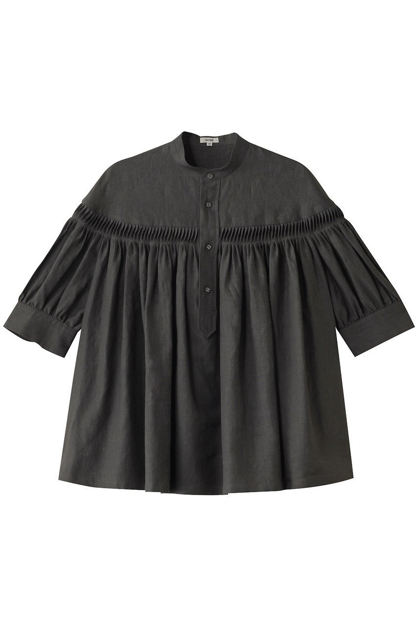 【サイ サイベーシックス/Scye SCYE BASICS】の60/11 Linen Cambric タック パフスリーブ ブラウス インテリア・キッズ・メンズ・レディースファッション・服の通販 founy(ファニー) 　ファッション　Fashion　レディースファッション　Fashion for Women　トップス・カットソー　Cut & Sew Tops　シャツ・ブラウス・オフィスカジュアル　Elegant Blouses & Button-Ups　ギャザー　Gathered, Ruffled　ショルダー　Shoulder, Shoulder Strap　ショート　Short, Short Length　スリーブ　Sleeve, Long Sleeve / Short Sleeve　トレンド　Trend, Trending Now　フェミニン　Feminine, Girly　フォルム　Silhouette, Form　リネン　Linen, Linen Fabric　チャコール|ID: prp329100004372554 ipo3291000000032868003