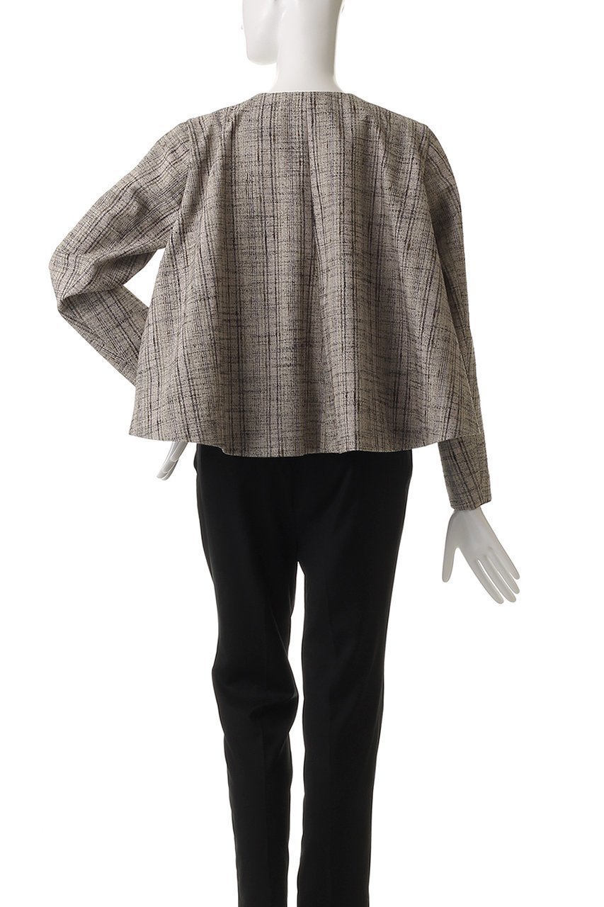 【オブリオ/AUBRIOT】のネップツイード フレアシルエットジャケット 人気、トレンドファッション・服の通販 founy(ファニー) 　ファッション　Fashion　レディースファッション　WOMEN　アウター　Coat Outerwear　ジャケット　Jackets　クラシック　Classic　ジャケット　Jacket　ツィード　Tweed　ツイード　Tweed　ネップ　Nep Yarn　フォルム　Form　フレア　Flare　メタル　Metal　NEW・新作・新着・新入荷　New Arrivals　other-4|ID: prp329100004372557 ipo3291000000031336635