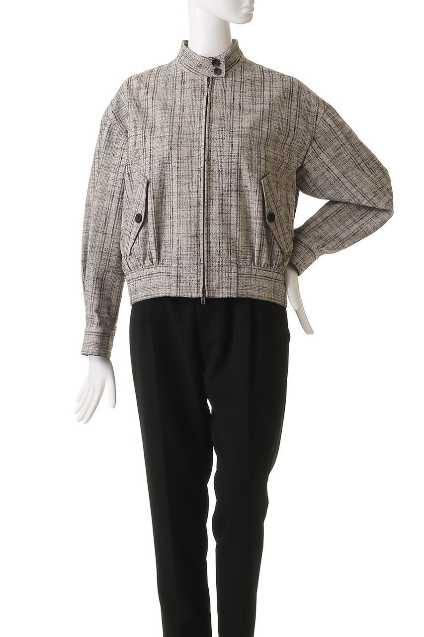 【オブリオ/AUBRIOT】のネップツイード スタンドカラーブルゾン 人気、トレンドファッション・服の通販 founy(ファニー) 　ファッション　Fashion　レディースファッション　Fashion for Women　アウター　Coat / Outerwear Collection　レディースジャケット・軽アウター　Jackets　ブルゾンジャケット・スポーティアウター　Blouson Jackets　イタリア　Italy　コンパクト　Compact, Small Size　シルク　Silk, 100% Silk　ジャケット　Jacket, Outerwear　スタンド　Stand Collar, Upright Stand　ツイード／ツィード　Choker, Choker Necklace　ツイード　Twill, Twill Weave　テクスチャー　Texture, Textured Fabric　ネップ　Nepp, Slub Yarn　ハンド　Hand, Handmade　フォルム　Silhouette, Form　フラップ　Flap, Flap Pocket　ブルゾン　Blouson, Bomber Jacket　ポケット　Pocket, Pocket Detail　再入荷　Restock / Back in Stock　other-2|ID: prp329100004372558 ipo3291000000032965634