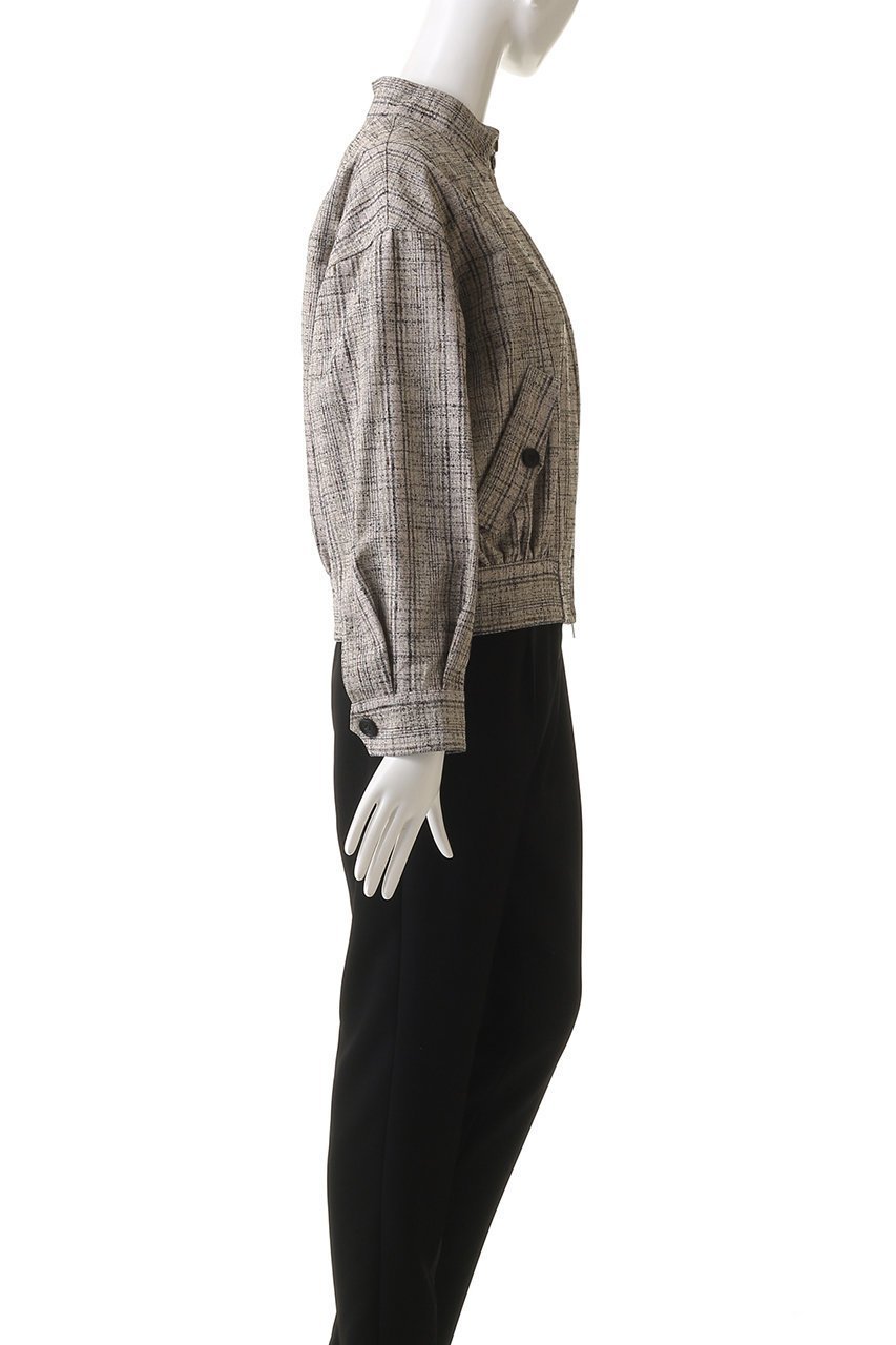 【オブリオ/AUBRIOT】のネップツイード スタンドカラーブルゾン 人気、トレンドファッション・服の通販 founy(ファニー) 　ファッション　Fashion　レディースファッション　Fashion for Women　アウター　Coat / Outerwear Collection　レディースジャケット・軽アウター　Jackets　ブルゾンジャケット・スポーティアウター　Blouson Jackets　イタリア　Italy　コンパクト　Compact, Small Size　シルク　Silk, 100% Silk　ジャケット　Jacket, Outerwear　スタンド　Stand Collar, Upright Stand　ツイード／ツィード　Choker, Choker Necklace　ツイード　Twill, Twill Weave　テクスチャー　Texture, Textured Fabric　ネップ　Nepp, Slub Yarn　ハンド　Hand, Handmade　フォルム　Silhouette, Form　フラップ　Flap, Flap Pocket　ブルゾン　Blouson, Bomber Jacket　ポケット　Pocket, Pocket Detail　再入荷　Restock / Back in Stock　other-3|ID: prp329100004372558 ipo3291000000032965638