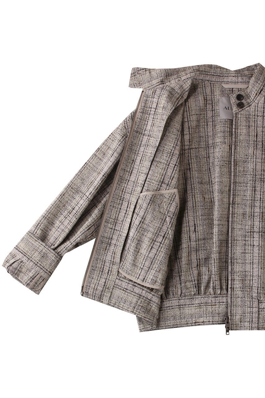 【オブリオ/AUBRIOT】のネップツイード スタンドカラーブルゾン 人気、トレンドファッション・服の通販 founy(ファニー) 　ファッション　Fashion　レディースファッション　Fashion for Women　アウター　Coat / Outerwear Collection　レディースジャケット・軽アウター　Jackets　ブルゾンジャケット・スポーティアウター　Blouson Jackets　イタリア　Italy　コンパクト　Compact, Small Size　シルク　Silk, 100% Silk　ジャケット　Jacket, Outerwear　スタンド　Stand Collar, Upright Stand　ツイード／ツィード　Choker, Choker Necklace　ツイード　Twill, Twill Weave　テクスチャー　Texture, Textured Fabric　ネップ　Nepp, Slub Yarn　ハンド　Hand, Handmade　フォルム　Silhouette, Form　フラップ　Flap, Flap Pocket　ブルゾン　Blouson, Bomber Jacket　ポケット　Pocket, Pocket Detail　再入荷　Restock / Back in Stock　other-6|ID: prp329100004372558 ipo3291000000032965649