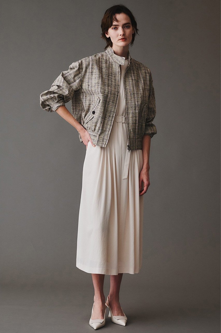 【オブリオ/AUBRIOT】のネップツイード スタンドカラーブルゾン 人気、トレンドファッション・服の通販 founy(ファニー) 　ファッション　Fashion　レディースファッション　Fashion for Women　アウター　Coat / Outerwear Collection　レディースジャケット・軽アウター　Jackets　ブルゾンジャケット・スポーティアウター　Blouson Jackets　イタリア　Italy　コンパクト　Compact, Small Size　シルク　Silk, 100% Silk　ジャケット　Jacket, Outerwear　スタンド　Stand Collar, Upright Stand　ツイード／ツィード　Choker, Choker Necklace　ツイード　Twill, Twill Weave　テクスチャー　Texture, Textured Fabric　ネップ　Nepp, Slub Yarn　ハンド　Hand, Handmade　フォルム　Silhouette, Form　フラップ　Flap, Flap Pocket　ブルゾン　Blouson, Bomber Jacket　ポケット　Pocket, Pocket Detail　other-8|ID: prp329100004372558 ipo3291000000035825722