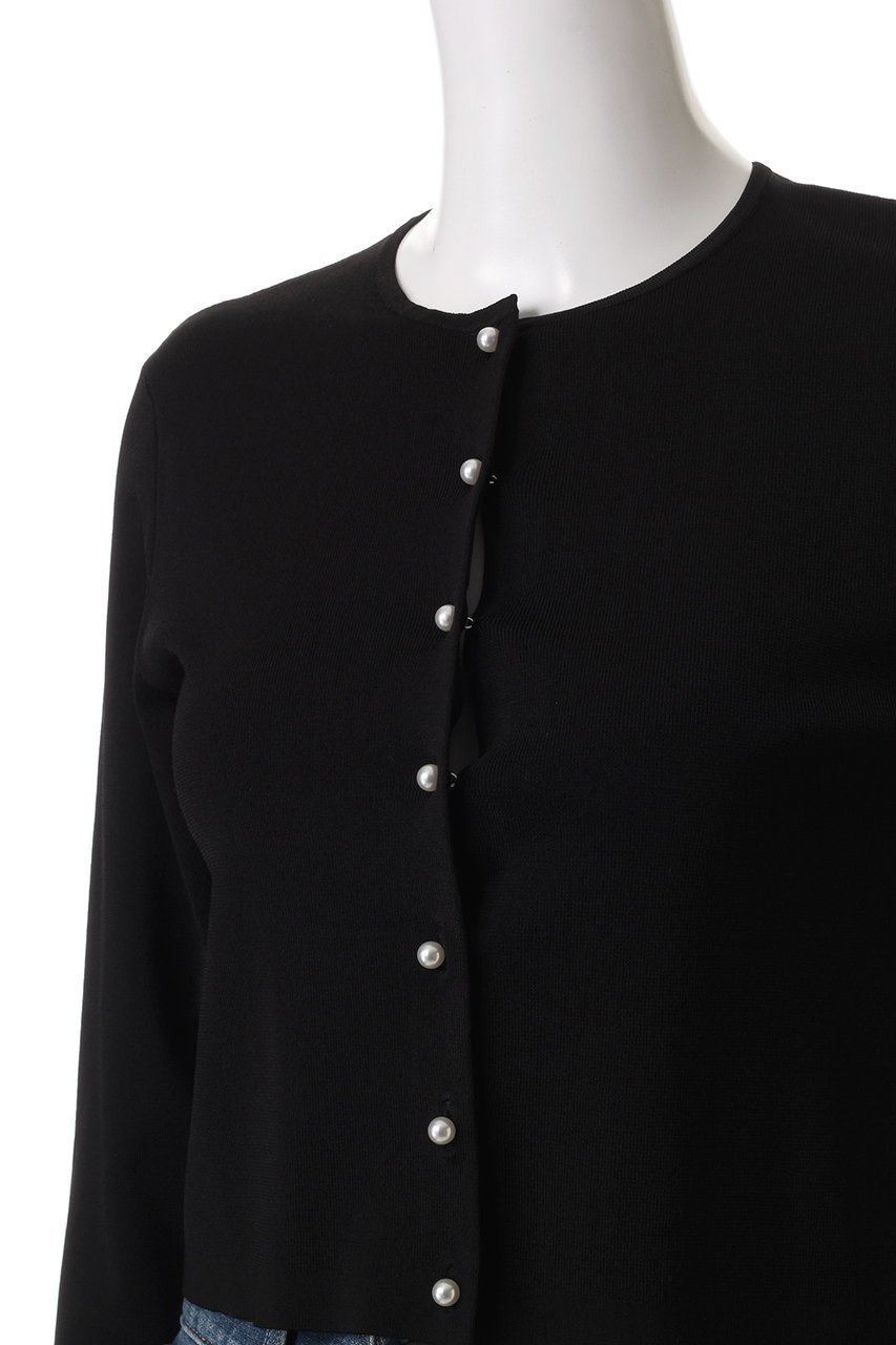 【マリリンムーン/MARILYN MOON】のブライトレーヨンパールカーディガン 人気、トレンドファッション・服の通販 founy(ファニー) 　ファッション　Fashion　レディースファッション　Fashion for Women　トップス・カットソー　Cut & Sew Tops　ニット　Knit Tops & Sweaters　カーディガン・羽織り　Layered Style Cardigans　カーディガン　Cardigan, Knitwear　クロップド　Cropped, Short Length　バランス　Balance, Style Balance　パール　Pearl, Pearl Accent　エレガント 上品　Elegant　other-5|ID: prp329100004372567 ipo3291000000035690818