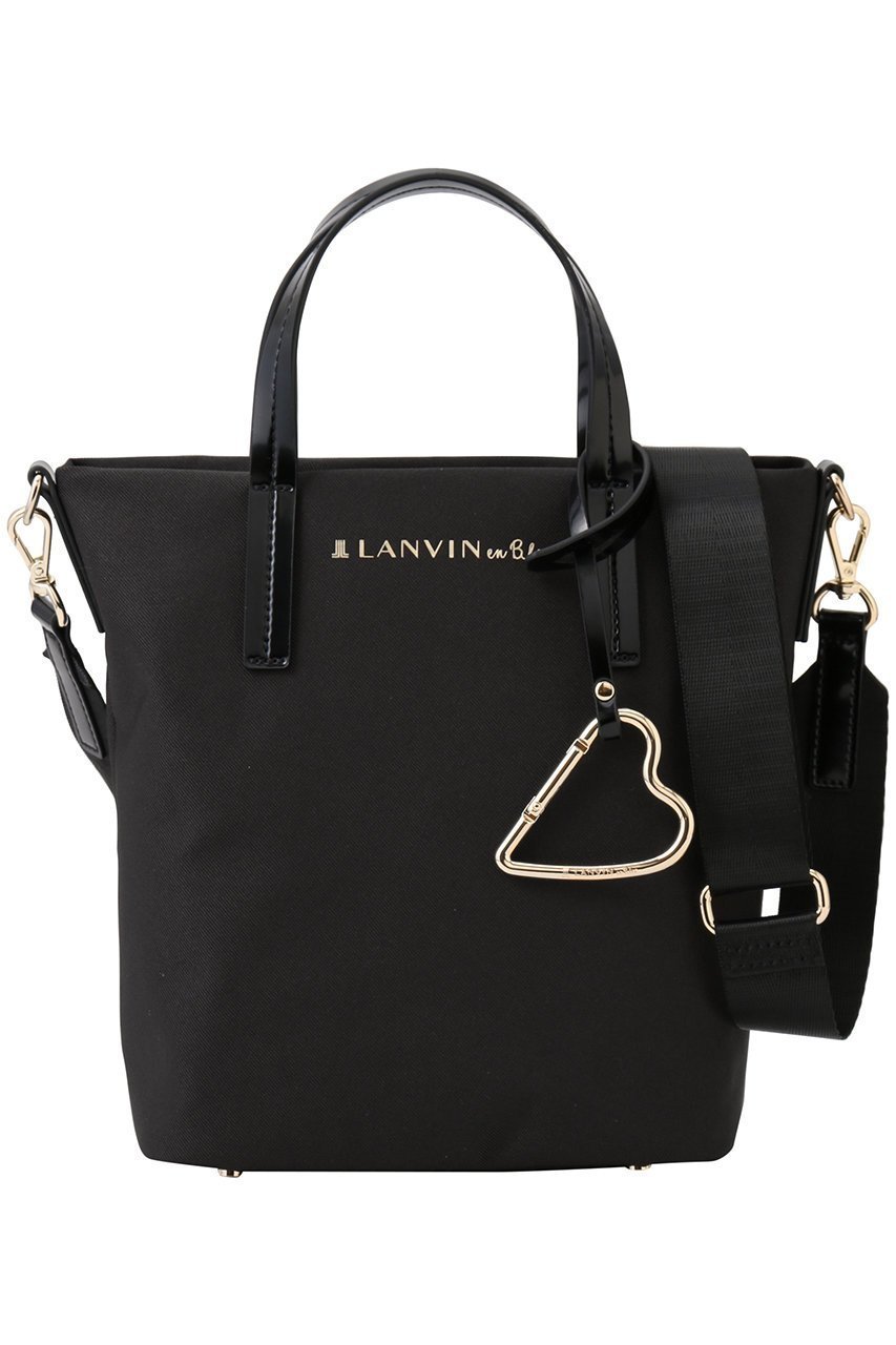 【ランバン オン ブルー/LANVIN en Bleu】のマルク ハートカラビナ小トート 484211 インテリア・キッズ・メンズ・レディースファッション・服の通販 founy(ファウニー) 　ファッション　Fashion　レディースファッション　Fashion for Women　バッグ　Bags　バランス　Balance, Style Balance　エレガント 上品　Elegant　ブラック|ID: prp329100004372568 ipo3291000000036926889