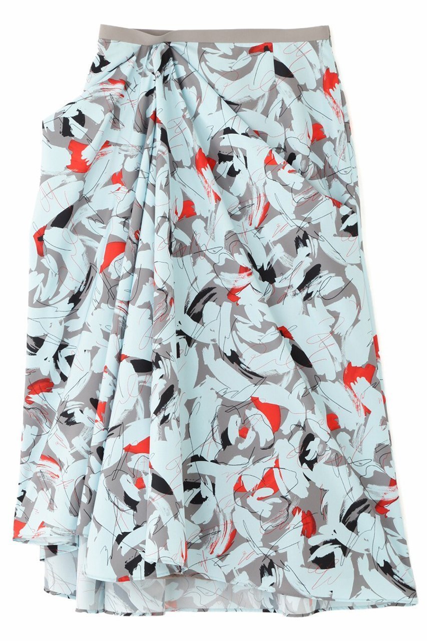 【アドーア/ADORE】のアブストラクトプリントスカート 人気、トレンドファッション・服の通販 founy(ファニー) 　ファッション　Fashion　レディースファッション　Fashion for Women　スカート　Skirts　ロングスカート　Long Skirts / Maxi & Midi Skirts　シンプル　Simple, Minimal　ドレープ　Drape, Draping Fabric　フレア　Flare, Flared　プリント　Print, Printed Pattern　ベーシック　Basic, Essential　モダン　Modern, Contemporary　ロング　Long, Long-Length　エレガント 上品　Elegant　再入荷　Restock / Back in Stock　無地　Plain, Solid Color　 other-1|ID: prp329100004372573 ipo3291000000034989276