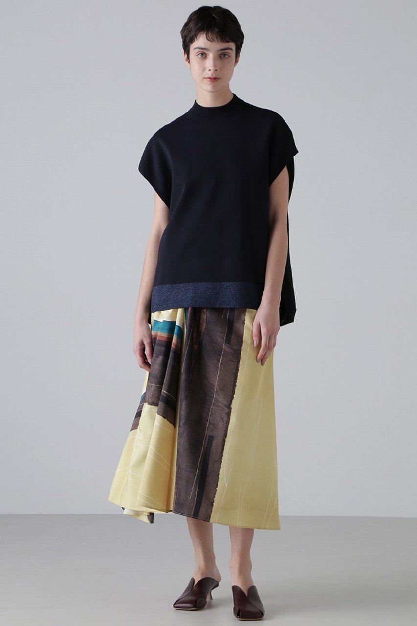 【アドーア/ADORE】のドライストレッチレイヤードニット 人気、トレンドファッション・服の通販 founy(ファニー) 　ファッション　Fashion　レディースファッション　Fashion for Women　トップス・カットソー　Cut & Sew Tops　ニット　Knit Tops & Sweaters　カジュアルプルオーバー・ニットトップス　Pullovers & Knit Tops / Casual Pullovers　おすすめ　Recommended / Our Picks　シンプル　Simple, Minimal　ストレッチ　Stretch, Stretchy Fabric　セットアップ　Set-Up, Coordinated Outfit　フェミニン　Feminine, Girly　フロント　Front, Front Design　リボン　Ribbon, Bow　エレガント 上品　Elegant　other-3|ID: prp329100004372576 ipo3291000000032949273