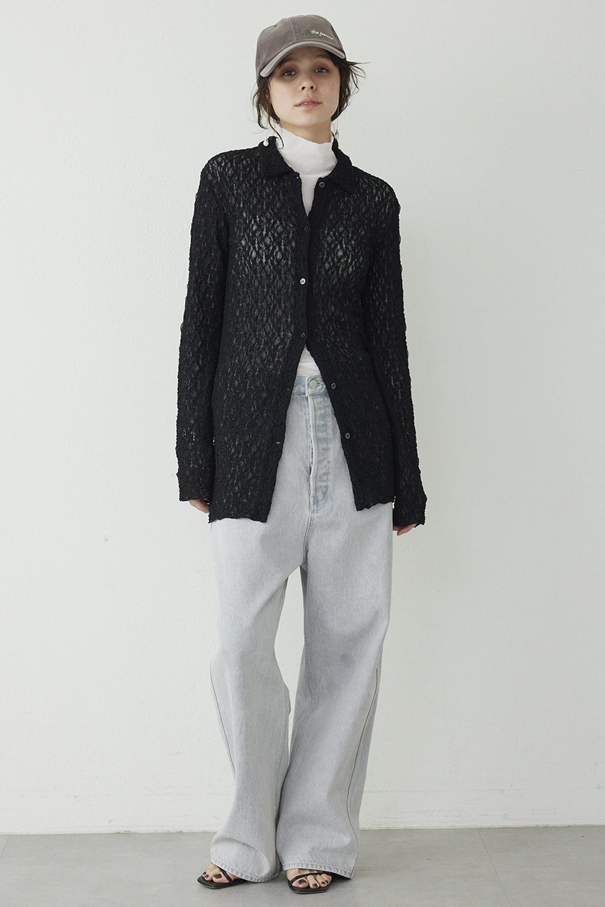 【ウィムガゼット/Whim Gazette】の【THE PAUSE】ストレッチレースシャツ 人気、トレンドファッション・服の通販 founy(ファニー) 　ファッション　Fashion　レディースファッション　Fashion for Women　トップス・カットソー　Cut & Sew Tops　シャツ・ブラウス・オフィスカジュアル　Elegant Blouses & Button-Ups　おすすめ　Recommended / Our Picks　インナー　Innerwear　ストレッチ　Stretch, Stretchy Fabric　スリーブ　Sleeve, Long Sleeve / Short Sleeve　ボトム　Bottoms, Lower Wear　レース　Lace, Lace Fabric　ロング　Long, Long-Length　透かし　Cut-Out, Lacework　other-2|ID: prp329100004372582 ipo3291000000032905794