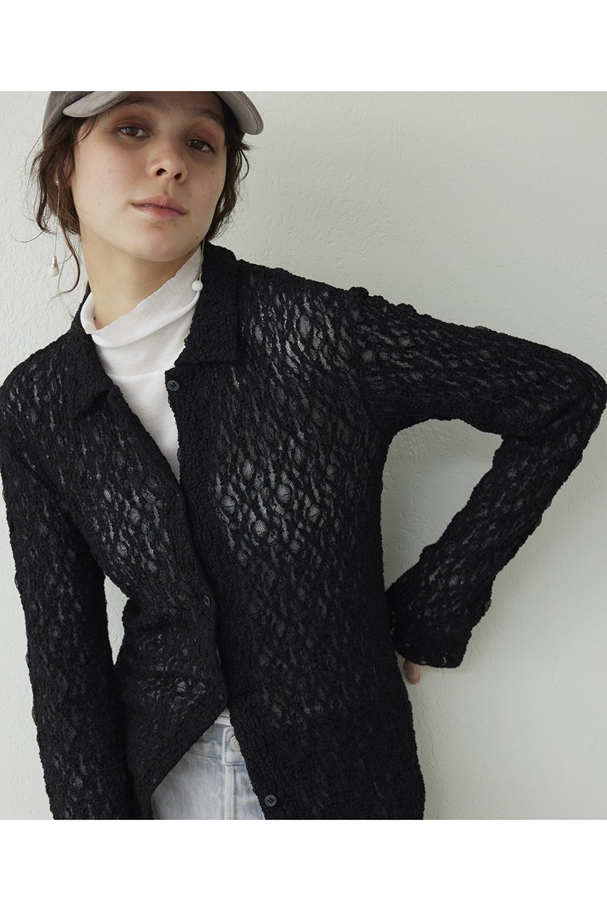 【ウィムガゼット/Whim Gazette】の【THE PAUSE】ストレッチレースシャツ 人気、トレンドファッション・服の通販 founy(ファニー) 　ファッション　Fashion　レディースファッション　Fashion for Women　トップス・カットソー　Cut & Sew Tops　シャツ・ブラウス・オフィスカジュアル　Elegant Blouses & Button-Ups　おすすめ　Recommended / Our Picks　インナー　Innerwear　ストレッチ　Stretch, Stretchy Fabric　スリーブ　Sleeve, Long Sleeve / Short Sleeve　ボトム　Bottoms, Lower Wear　レース　Lace, Lace Fabric　ロング　Long, Long-Length　透かし　Cut-Out, Lacework　other-5|ID: prp329100004372582 ipo3291000000032905803