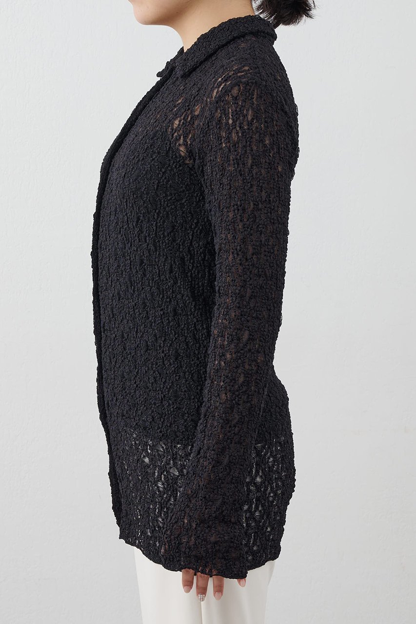 【ウィムガゼット/Whim Gazette】の【THE PAUSE】ストレッチレースシャツ 人気、トレンドファッション・服の通販 founy(ファニー) 　ファッション　Fashion　レディースファッション　Fashion for Women　トップス・カットソー　Cut & Sew Tops　シャツ・ブラウス・オフィスカジュアル　Elegant Blouses & Button-Ups　おすすめ　Recommended / Our Picks　インナー　Innerwear　ストレッチ　Stretch, Stretchy Fabric　スリーブ　Sleeve, Long Sleeve / Short Sleeve　ボトム　Bottoms, Lower Wear　レース　Lace, Lace Fabric　ロング　Long, Long-Length　透かし　Cut-Out, Lacework　other-7|ID: prp329100004372582 ipo3291000000032905809