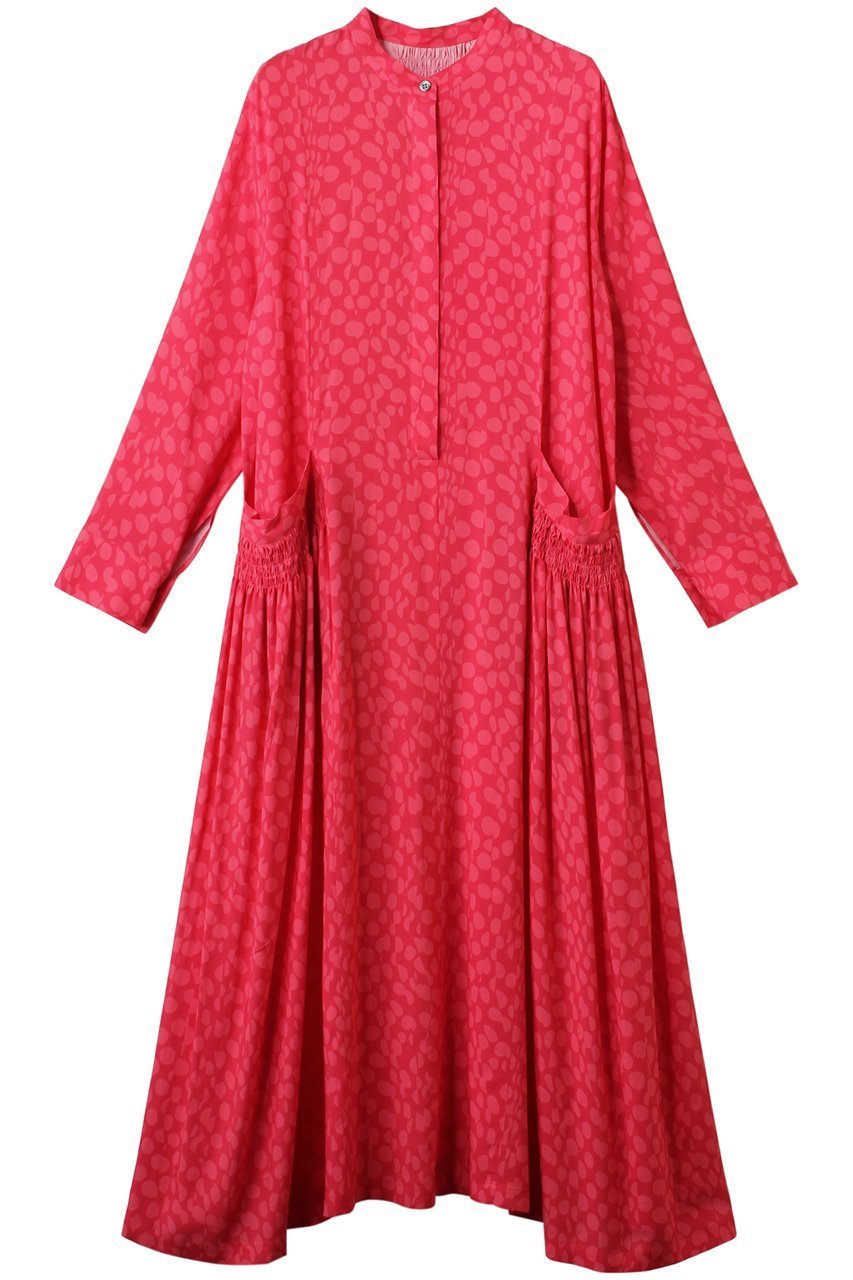 【ハウス オブ ロータス/HOUSE OF LOTUS】のランダムドットワンピース 人気、トレンドファッション・服の通販 founy(ファニー) 　ファッション　Fashion　レディースファッション　Fashion for Women　ワンピース　Dresses　チュニック　Tunic Tops & Dresses　ギャザー　Gathered, Ruffled　シャーリング　Shirring, Ruched　チュニック　Tunic, Long Top　ドット　Polka Dot, Dot Pattern　ドレープ　Drape, Draping Fabric　プリント　Print, Printed Pattern　ポケット　Pocket, Pocket Detail　ロング　Long, Long-Length　 other-1|ID: prp329100004372588 ipo3291000000032871442