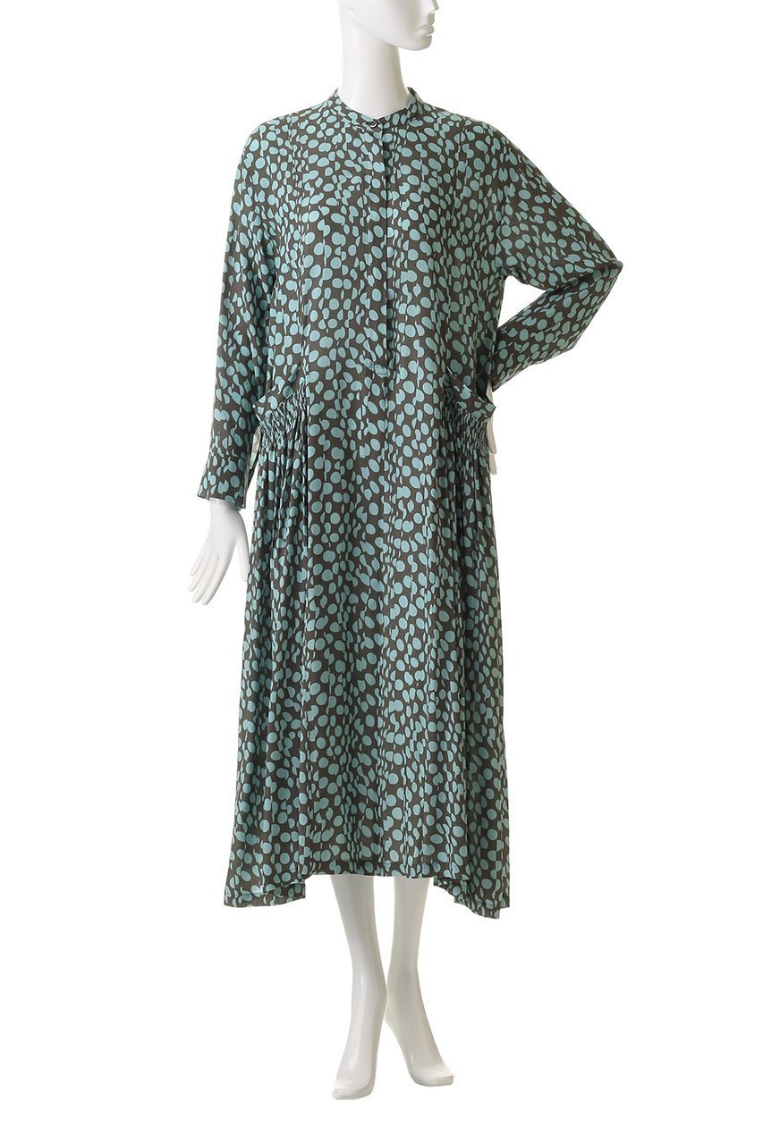 【ハウス オブ ロータス/HOUSE OF LOTUS】のランダムドットワンピース 人気、トレンドファッション・服の通販 founy(ファニー) 　ファッション　Fashion　レディースファッション　Fashion for Women　ワンピース　Dresses　チュニック　Tunic Tops & Dresses　ギャザー　Gathered, Ruffled　シャーリング　Shirring, Ruched　チュニック　Tunic, Long Top　ドット　Polka Dot, Dot Pattern　ドレープ　Drape, Draping Fabric　プリント　Print, Printed Pattern　ポケット　Pocket, Pocket Detail　ロング　Long, Long-Length　other-2|ID: prp329100004372588 ipo3291000000032871461