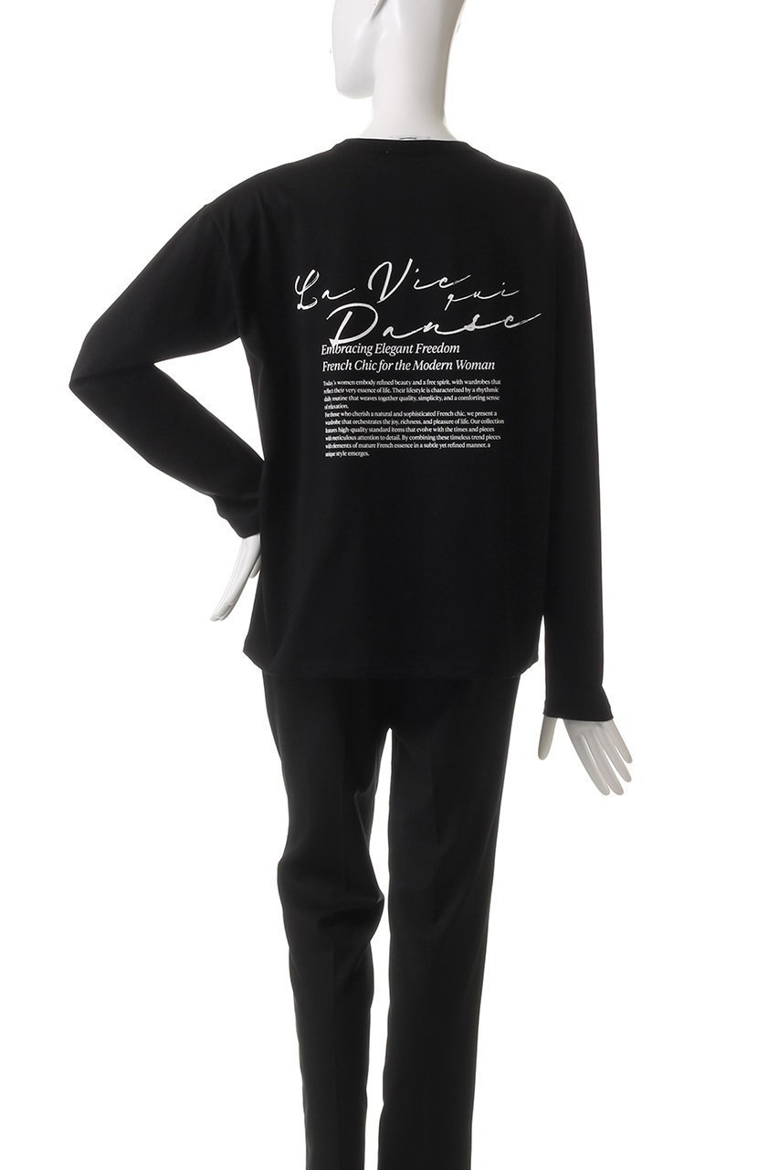【プルミエ アロンディスモン/1er Arrondissement】のバックプリントロングTシャツ 人気、トレンドファッション・服の通販 founy(ファニー) 　ファッション　Fashion　レディースファッション　Fashion for Women　トップス・カットソー　Cut & Sew Tops　シャツ・ブラウス・オフィスカジュアル　Elegant Blouses & Button-Ups　ロングTシャツ・Tシャツ　Longline T-Shirts & Tees　カットソー・ベーシックTシャツ　Cut-and-Sewn Tops / Stretch Tees & Basics　カットソー　Cut and Sewn Top　スリーブ　Sleeve, Long Sleeve / Short Sleeve　プリント　Print, Printed Pattern　ルーズ　Loose, Oversized　ロング　Long, Long-Length　other-4|ID: prp329100004372589 ipo3291000000032877319