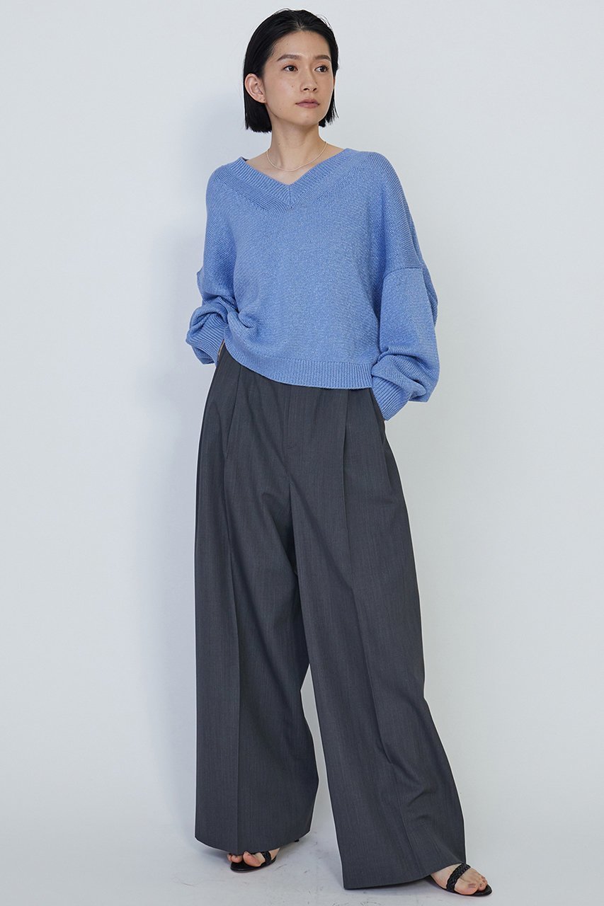 【プルミエ アロンディスモン/1er Arrondissement】のブライトニットVネックプルオーバー 人気、トレンドファッション・服の通販 founy(ファニー) 　ファッション　Fashion　レディースファッション　Fashion for Women　トップス・カットソー　Cut & Sew Tops　ニット　Knit Tops & Sweaters　カジュアルプルオーバー・ニットトップス　Pullovers & Knit Tops / Casual Pullovers　Vネックトップス　V-Neck Tops / V-Cut Neckline Shirts　シンプル　Simple, Minimal　other-7|ID: prp329100004372590 ipo3291000000032951707