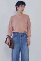 【プルミエ アロンディスモン/1er Arrondissement】のブライトニットVネックプルオーバー 人気、トレンドファッション・服の通販 founy(ファニー) ファッション Fashion レディースファッション Fashion for Women トップス・カットソー Cut & Sew Tops ニット Knit Tops & Sweaters カジュアルプルオーバー・ニットトップス Pullovers & Knit Tops / Casual Pullovers Vネックトップス V-Neck Tops / V-Cut Neckline Shirts 2026年 2026 イタリア Italy フェミニン Feminine, Girly リネン Linen, Linen Fabric エレガント 上品 Elegant 夏 Summer 春 Spring S/S・春夏 SS, Spring/Summer, Warm Season thumbnail ピンク|ID: prp329100004372590 ipo3291000000035294004