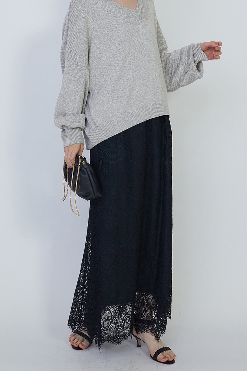 【プルミエ アロンディスモン/1er Arrondissement】のラッセルレーススカート 人気、トレンドファッション・服の通販 founy(ファニー) 　ファッション　Fashion　レディースファッション　Fashion for Women　スカート　Skirts　ロングスカート　Long Skirts / Maxi & Midi Skirts　おすすめ　Recommended / Our Picks　エレガント 上品　Elegant　デニム　Denim, Jeans Material　トレンカ　Treggings, Stirrup Leggings　ドレープ　Drape, Draping Fabric　ペチコート　Petticoat, Underskirt　ラッセル　Raschel, Raschel Lace　レース　Lace, Lace Fabric　ロング　Long, Long-Length　other-7|ID: prp329100004372593 ipo3291000000032825708