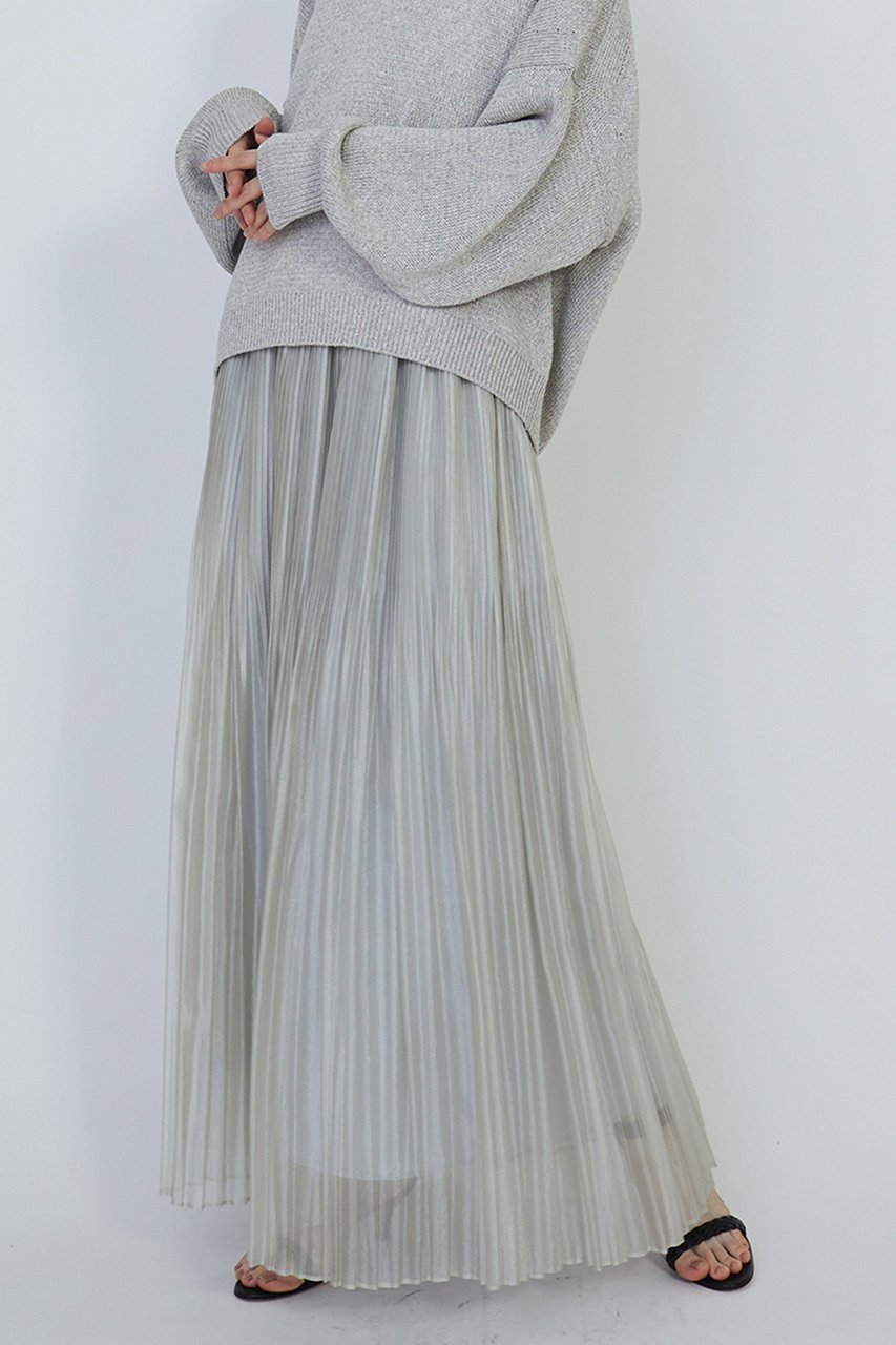 【プルミエ アロンディスモン/1er Arrondissement】のエアリーオーガンジープリーツスカート 人気、トレンドファッション・服の通販 founy(ファニー) 　ファッション　Fashion　レディースファッション　Fashion for Women　スカート　Skirts　プリーツスカート / 上品フェミニンスタイル　Pleated Skirts　ロングスカート　Long Skirts / Maxi & Midi Skirts　オーガンジー　Organza Fabric　シンプル　Simple, Minimal　パーティ　Party, Party Style　プリーツ　Pleats, Pleated　ロング　Long, Long-Length　other-6|ID: prp329100004372594 ipo3291000000032825717