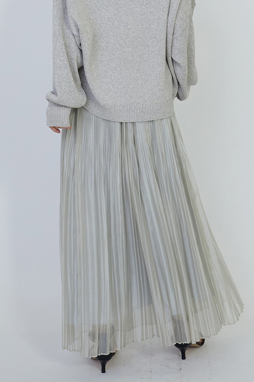 【プルミエ アロンディスモン/1er Arrondissement】のエアリーオーガンジープリーツスカート 人気、トレンドファッション・服の通販 founy(ファニー) 　ファッション　Fashion　レディースファッション　Fashion for Women　スカート　Skirts　プリーツスカート / 上品フェミニンスタイル　Pleated Skirts　ロングスカート　Long Skirts / Maxi & Midi Skirts　オーガンジー　Organza Fabric　シンプル　Simple, Minimal　パーティ　Party, Party Style　プリーツ　Pleats, Pleated　ロング　Long, Long-Length　other-8|ID: prp329100004372594 ipo3291000000032825719