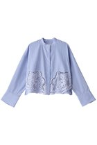【アルアバイル/allureville】のエンブロイダリーポイントシャツ ブルー|ID: prp329100004372597 ipo3291000000032707826