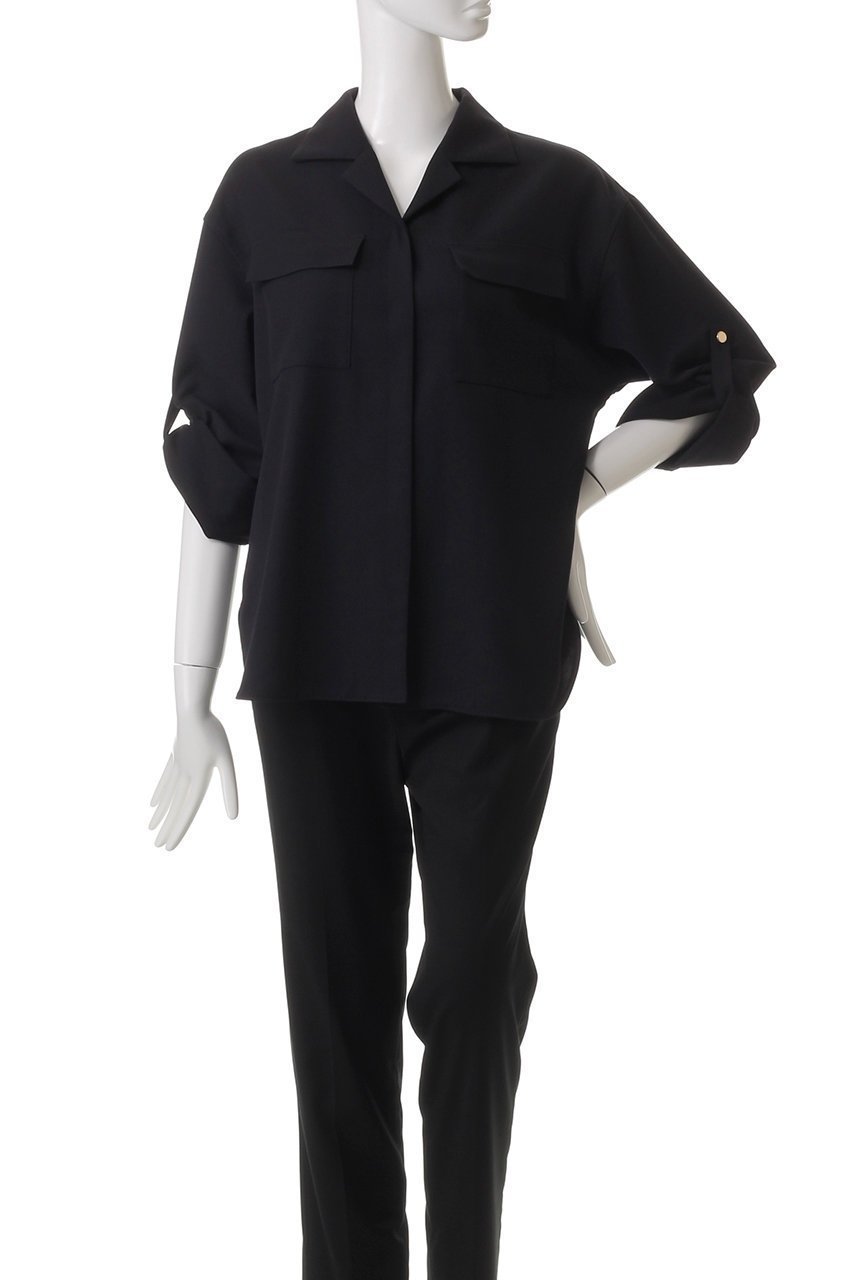 【アルアバイル/allureville】のカルゼターンバックシャツ 人気、トレンドファッション・服の通販 founy(ファニー) 　ファッション　Fashion　レディースファッション　Fashion for Women　トップス・カットソー　Cut & Sew Tops　シャツ・ブラウス・オフィスカジュアル　Elegant Blouses & Button-Ups　バッグ　Bags　シンプル　Simple, Minimal　スリーブ　Sleeve, Long Sleeve / Short Sleeve　ベーシック　Basic, Essential　ロング　Long, Long-Length　羽織　Haori, Light Jacket　other-6|ID: prp329100004372599 ipo3291000000032707861