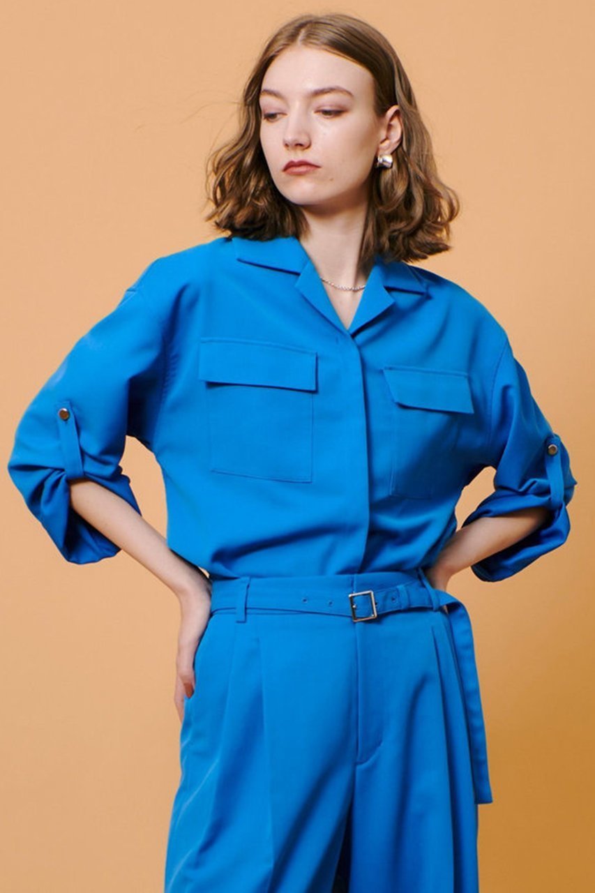 【アルアバイル/allureville】のカルゼターンバックシャツ 人気、トレンドファッション・服の通販 founy(ファニー) 　ファッション　Fashion　レディースファッション　Fashion for Women　トップス・カットソー　Cut & Sew Tops　シャツ・ブラウス・オフィスカジュアル　Elegant Blouses & Button-Ups　バッグ　Bags　シンプル　Simple, Minimal　スリーブ　Sleeve, Long Sleeve / Short Sleeve　ベーシック　Basic, Essential　ロング　Long, Long-Length　羽織　Haori, Light Jacket　other-8|ID: prp329100004372599 ipo3291000000032707863
