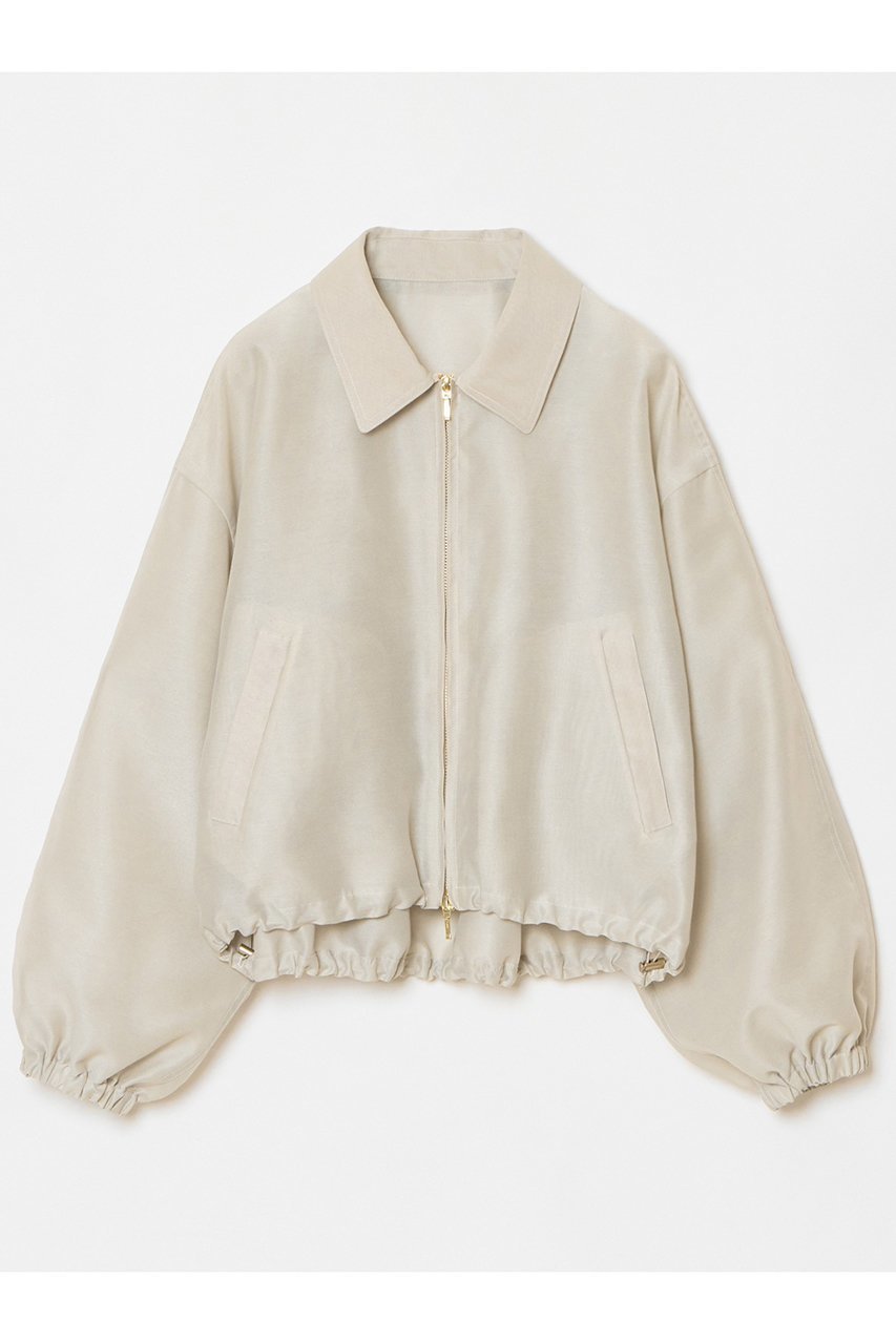 【アルアバイル/allureville】のオーガンジーステンカラーブルゾン インテリア・キッズ・メンズ・レディースファッション・服の通販 founy(ファニー) 　ファッション　Fashion　レディースファッション　Fashion for Women　アウター　Coat / Outerwear Collection　レディースジャケット・軽アウター　Jackets　ブルゾンジャケット・スポーティアウター　Blouson Jackets　ギャザー　Gathered, Ruffled　シアー　Sheer, See-Through　ジャケット　Jacket, Outerwear　スピンドル　Spindle, Drawcord　ブルゾン　Blouson, Bomber Jacket　エレガント 上品　Elegant　再入荷　Restock / Back in Stock　春　Spring　ベージュ|ID: prp329100004372601 ipo3291000000035054286