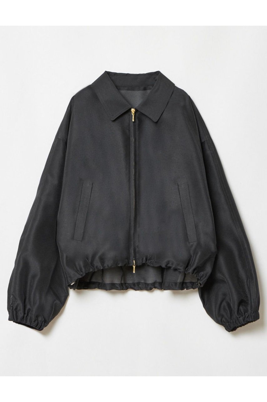 【アルアバイル/allureville】のオーガンジーステンカラーブルゾン インテリア・キッズ・メンズ・レディースファッション・服の通販 founy(ファニー) 　ファッション　Fashion　レディースファッション　Fashion for Women　アウター　Coat / Outerwear Collection　レディースジャケット・軽アウター　Jackets　ブルゾンジャケット・スポーティアウター　Blouson Jackets　ギャザー　Gathered, Ruffled　シアー　Sheer, See-Through　ジャケット　Jacket, Outerwear　スピンドル　Spindle, Drawcord　ブルゾン　Blouson, Bomber Jacket　エレガント 上品　Elegant　再入荷　Restock / Back in Stock　春　Spring　ブラック|ID: prp329100004372601 ipo3291000000035054287