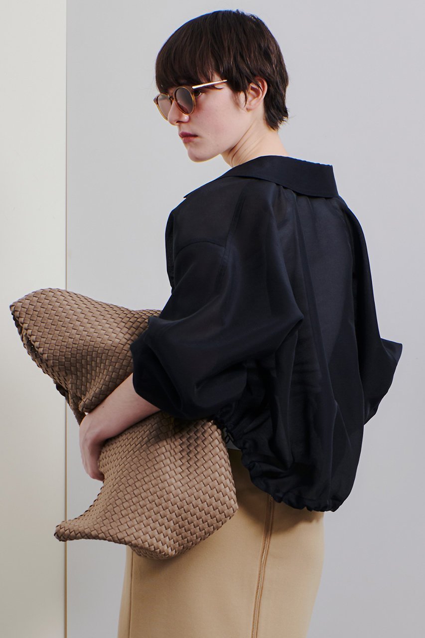 【アルアバイル/allureville】のオーガンジーステンカラーブルゾン 人気、トレンドファッション・服の通販 founy(ファニー) 　ファッション　Fashion　レディースファッション　Fashion for Women　アウター　Coat / Outerwear Collection　レディースジャケット・軽アウター　Jackets　ブルゾンジャケット・スポーティアウター　Blouson Jackets　ギャザー　Gathered, Ruffled　シアー　Sheer, See-Through　ジャケット　Jacket, Outerwear　スピンドル　Spindle, Drawcord　ブルゾン　Blouson, Bomber Jacket　エレガント 上品　Elegant　再入荷　Restock / Back in Stock　春　Spring　other-5|ID: prp329100004372601 ipo3291000000035054291