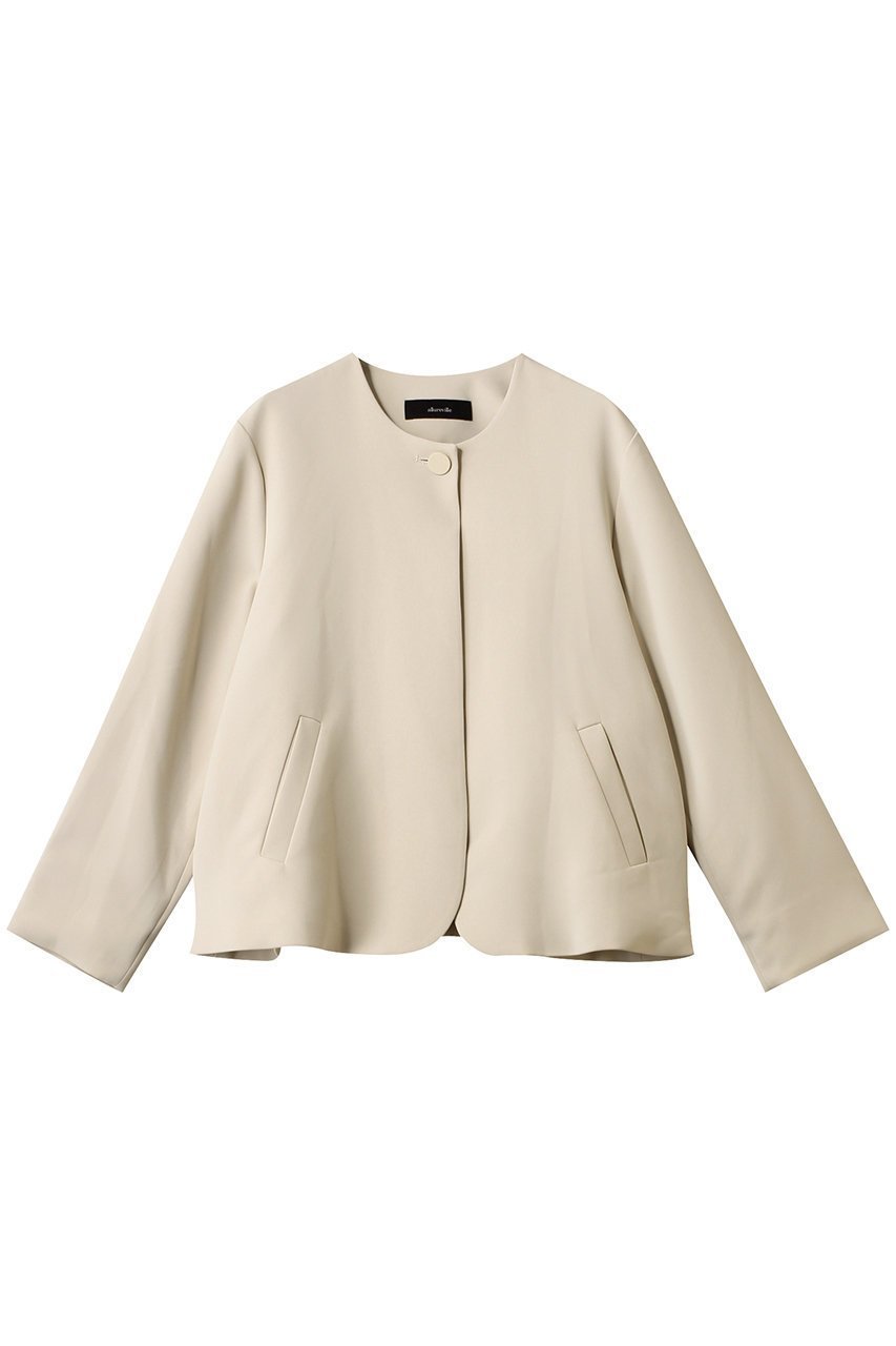 【アルアバイル/allureville】のダブルクロスクルーネックAライNジャケット インテリア・キッズ・メンズ・レディースファッション・服の通販 founy(ファニー) 　ファッション　Fashion　レディースファッション　Ladies' Fashion Online　アウター　Coat Outerwear　ジャケット　Jackets　おすすめ　Recommend　ジャケット　Jacket　セットアップ　Set Up　ダブル　Double　パーティ　Party　再入荷　Restock/Back In Stock/Re Arrival　ベージュ|ID: prp329100004372607 ipo3291000000032684392