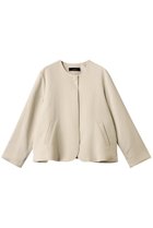 【アルアバイル/allureville】のダブルクロスクルーネックAライNジャケット ベージュ|ID: prp329100004372607 ipo3291000000036107480