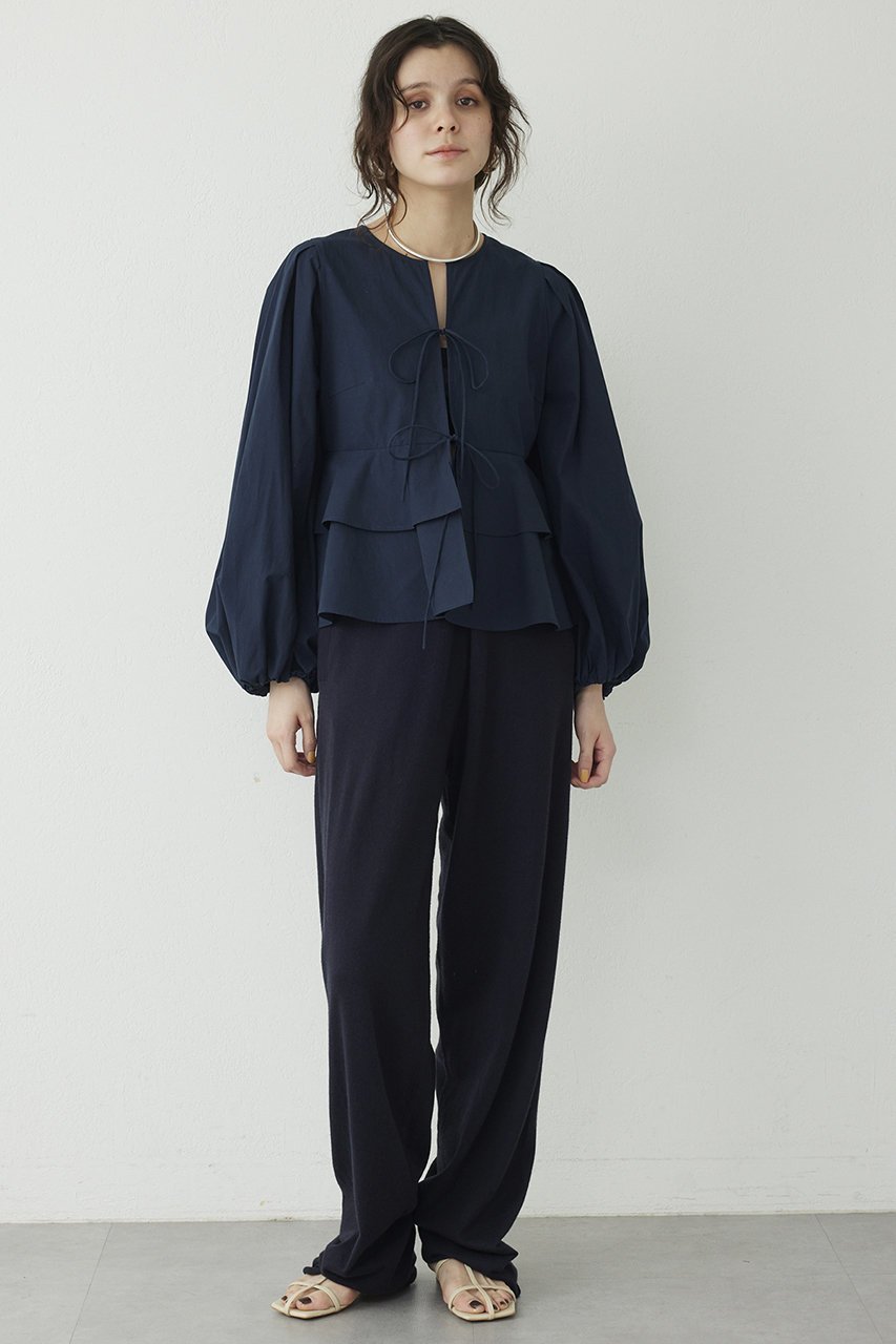 【ウィムガゼット/Whim Gazette】の【THE PAUSE】ティアードブラウス 人気、トレンドファッション・服の通販 founy(ファニー) 　ファッション　Fashion　レディースファッション　Fashion for Women　トップス・カットソー　Cut & Sew Tops　シャツ・ブラウス・オフィスカジュアル　Elegant Blouses & Button-Ups　スリーブ　Sleeve, Long Sleeve / Short Sleeve　タイプライター　Typewriter Fabric, Crisp Cotton　フロント　Front, Front Design　ロング　Long, Long-Length　エレガント 上品　Elegant　切替　Switching, Contrast Panel　other-2|ID: prp329100004372613 ipo3291000000032846556