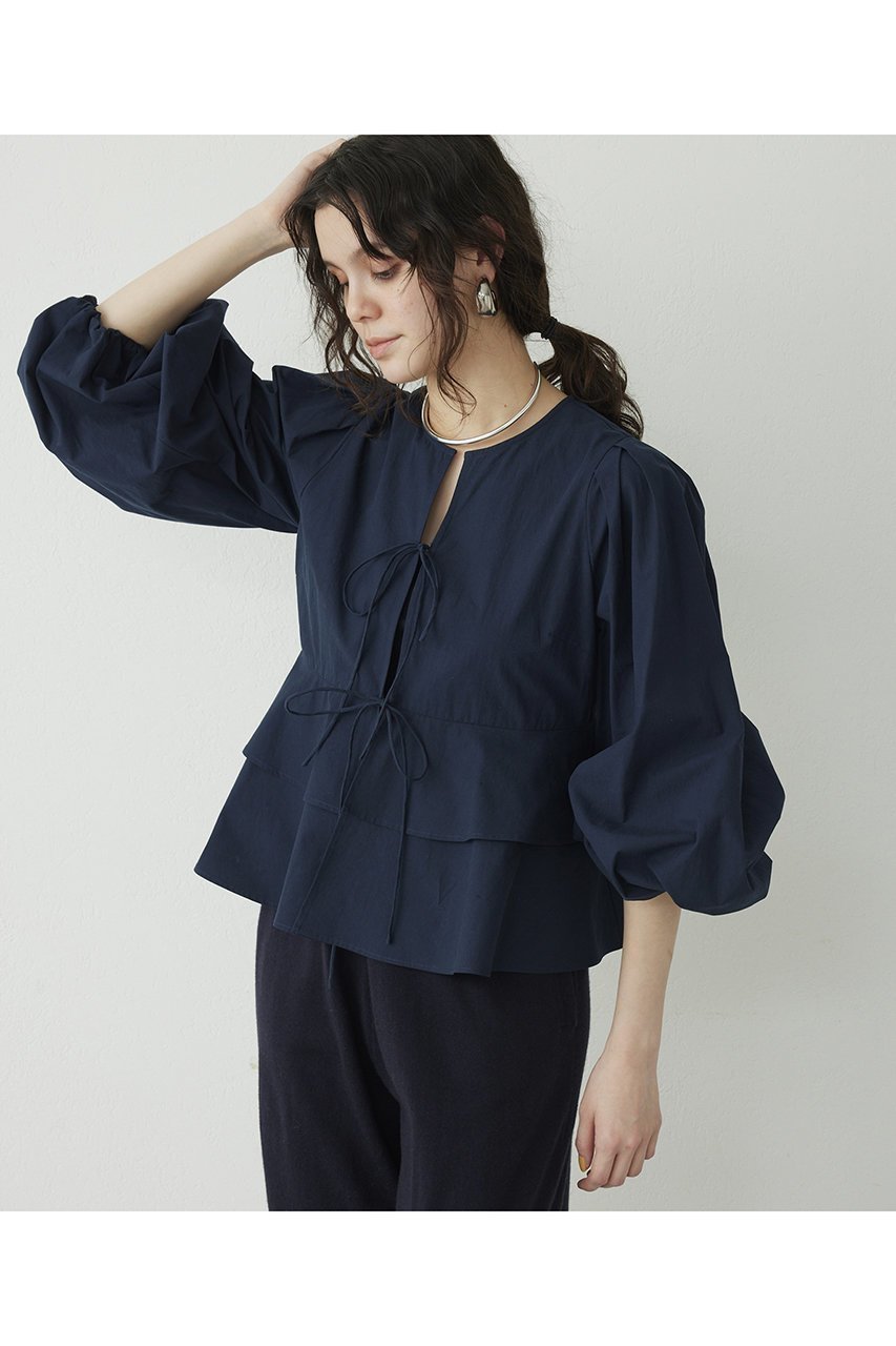 【ウィムガゼット/Whim Gazette】の【THE PAUSE】ティアードブラウス 人気、トレンドファッション・服の通販 founy(ファニー) 　ファッション　Fashion　レディースファッション　Fashion for Women　トップス・カットソー　Cut & Sew Tops　シャツ・ブラウス・オフィスカジュアル　Elegant Blouses & Button-Ups　スリーブ　Sleeve, Long Sleeve / Short Sleeve　タイプライター　Typewriter Fabric, Crisp Cotton　フロント　Front, Front Design　ロング　Long, Long-Length　エレガント 上品　Elegant　切替　Switching, Contrast Panel　other-3|ID: prp329100004372613 ipo3291000000032846561