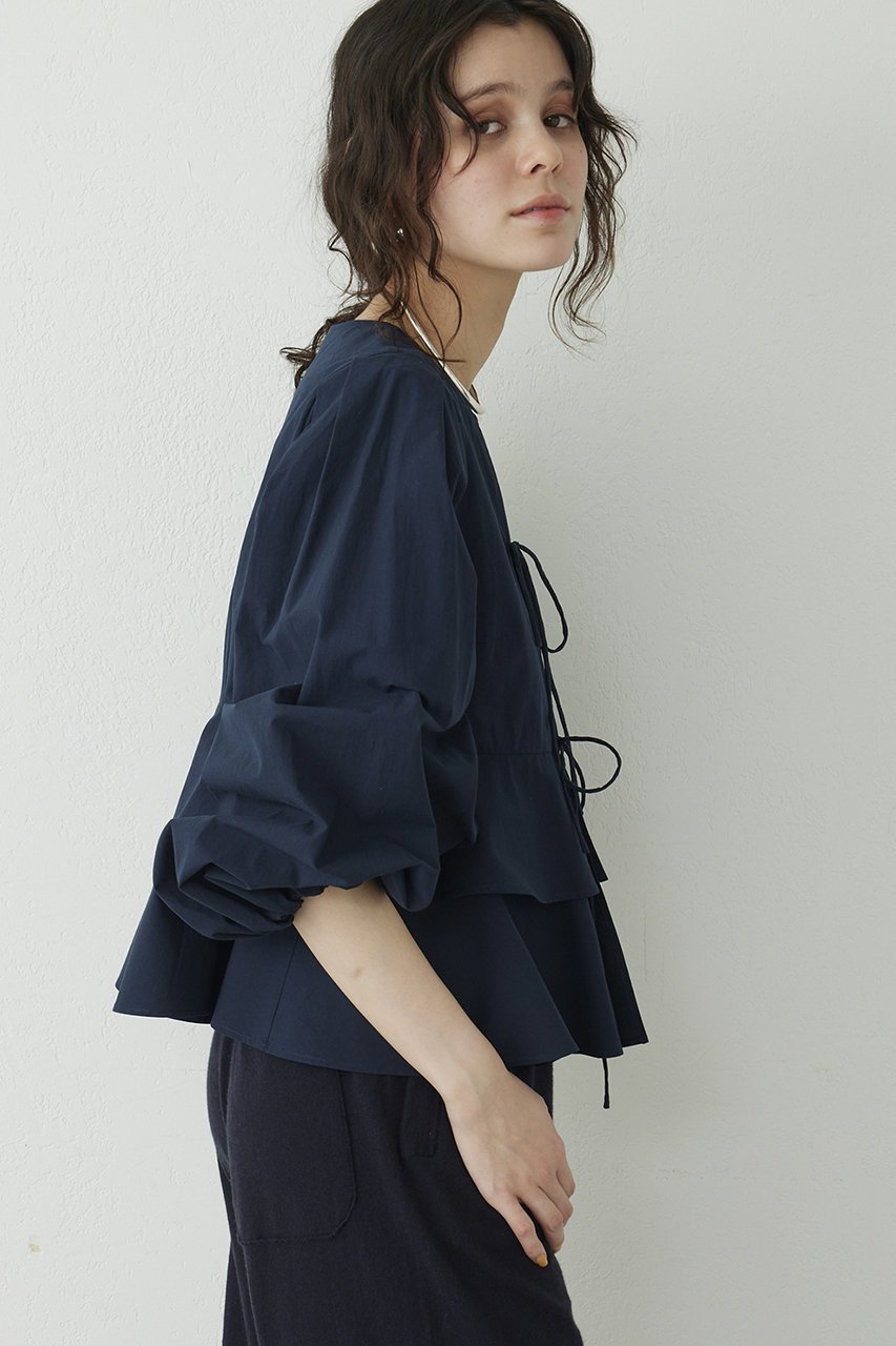 【ウィムガゼット/Whim Gazette】の【THE PAUSE】ティアードブラウス 人気、トレンドファッション・服の通販 founy(ファニー) 　ファッション　Fashion　レディースファッション　Fashion for Women　トップス・カットソー　Cut & Sew Tops　シャツ・ブラウス・オフィスカジュアル　Elegant Blouses & Button-Ups　スリーブ　Sleeve, Long Sleeve / Short Sleeve　タイプライター　Typewriter Fabric, Crisp Cotton　フロント　Front, Front Design　ロング　Long, Long-Length　エレガント 上品　Elegant　切替　Switching, Contrast Panel　other-5|ID: prp329100004372613 ipo3291000000032846573