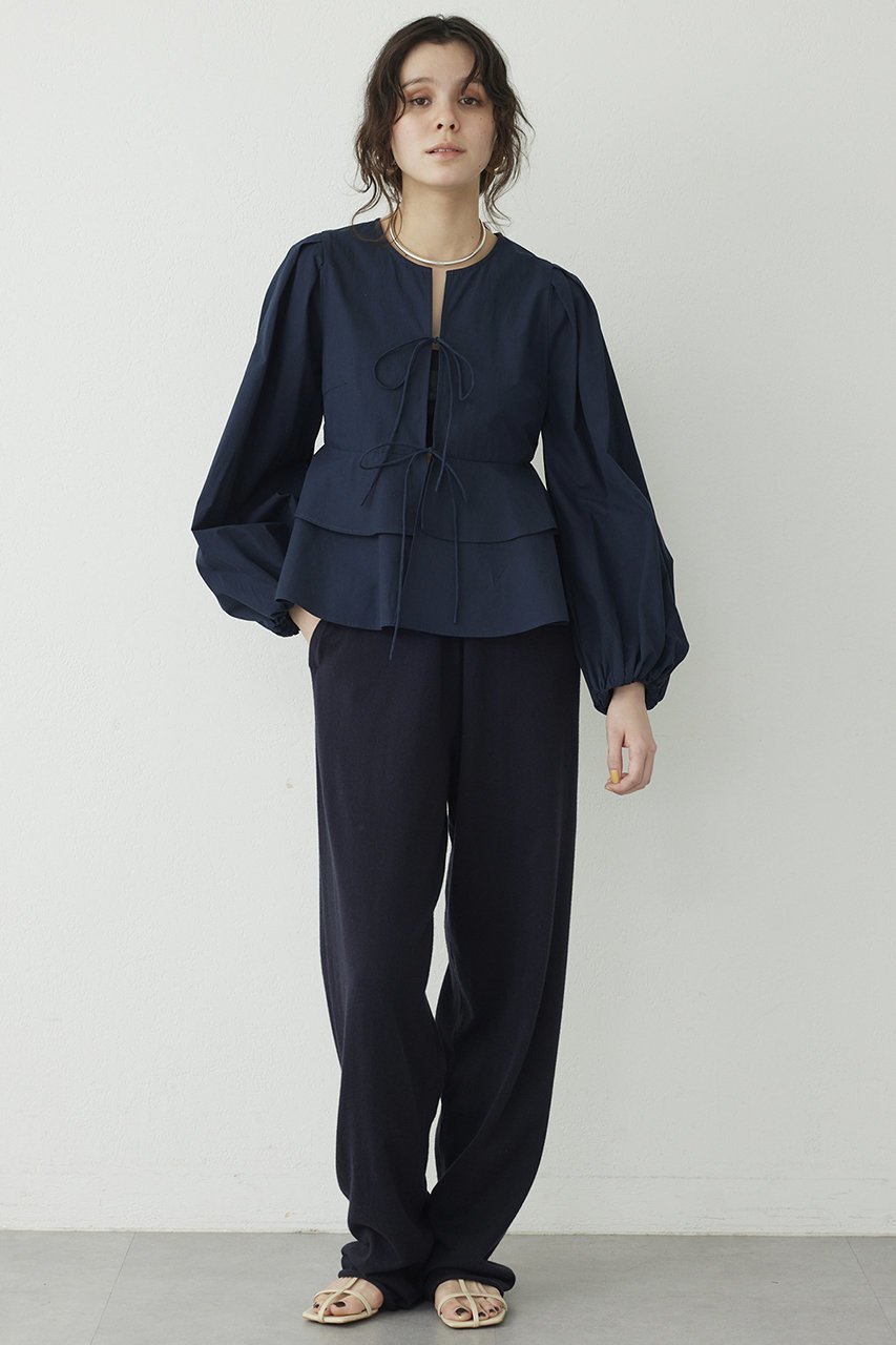 【ウィムガゼット/Whim Gazette】の【THE PAUSE】ティアードブラウス 人気、トレンドファッション・服の通販 founy(ファニー) 　ファッション　Fashion　レディースファッション　Fashion for Women　トップス・カットソー　Cut & Sew Tops　シャツ・ブラウス・オフィスカジュアル　Elegant Blouses & Button-Ups　スリーブ　Sleeve, Long Sleeve / Short Sleeve　タイプライター　Typewriter Fabric, Crisp Cotton　フロント　Front, Front Design　ロング　Long, Long-Length　エレガント 上品　Elegant　切替　Switching, Contrast Panel　other-6|ID: prp329100004372613 ipo3291000000032846578
