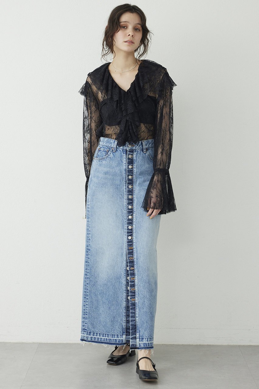 【ウィムガゼット/Whim Gazette】の【THE PAUSE】ラッフルレースフリルブラウス 人気、トレンドファッション・服の通販 founy(ファニー) 　ファッション　Fashion　レディースファッション　WOMEN　トップス・カットソー　Tops/Tshirt　シャツ/ブラウス　Shirts/Blouses　インナー　Inner　ヴィンテージ　Vintage　カットソー　Cut And Sew　キャミソール　Camisole　グラデーション　Gradation　シンプル　Simple　スリーブ　Sleeve　タンク　Tank　長袖　Long Sleeve　フェミニン　Feminine　フリル　Frills　ボトム　Bottom　羽織　Haori　レース　Race　ロング　Long　ワーク　Work　おすすめ　Recommend　other-2|ID: prp329100004372614 ipo3291000000031336997