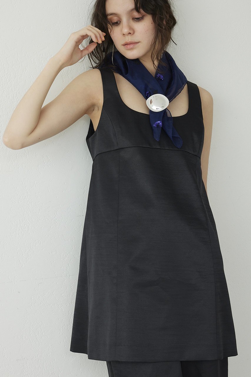 【ウィムガゼット/Whim Gazette】の【THE PAUSE】スラブサテンミニワンピース 人気、トレンドファッション・服の通販 founy(ファニー) 　ファッション　Fashion　レディースファッション　Fashion for Women　ワンピース　Dresses　チュニック　Tunic Tops & Dresses　インナー　Innerwear　サテン　Satin, Glossy Fabric　スクエア　Square, Square Shape　セットアップ　Set-Up, Coordinated Outfit　チュニック　Tunic, Long Top　バランス　Balance, Style Balance　ボトム　Bottoms, Lower Wear　おすすめ　Recommended / Our Picks　エレガント 上品　Elegant　 other-1|ID: prp329100004372617 ipo3291000000032874608