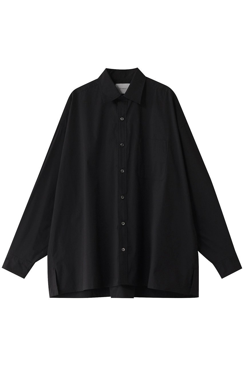 【ミディウミソリッド/MIDIUMISOLID】のregular collar big shirt.M シャツ インテリア・キッズ・メンズ・レディースファッション・服の通販 founy(ファニー) 　ファッション　Fashion　レディースファッション　Fashion for Women　トップス・カットソー　Cut & Sew Tops　シャツ・ブラウス・オフィスカジュアル　Elegant Blouses & Button-Ups　おすすめ　Recommended / Our Picks　シンプル　Simple, Minimal　スリーブ　Sleeve, Long Sleeve / Short Sleeve　ロング　Long, Long-Length　black|ID: prp329100004372621 ipo3291000000034604940