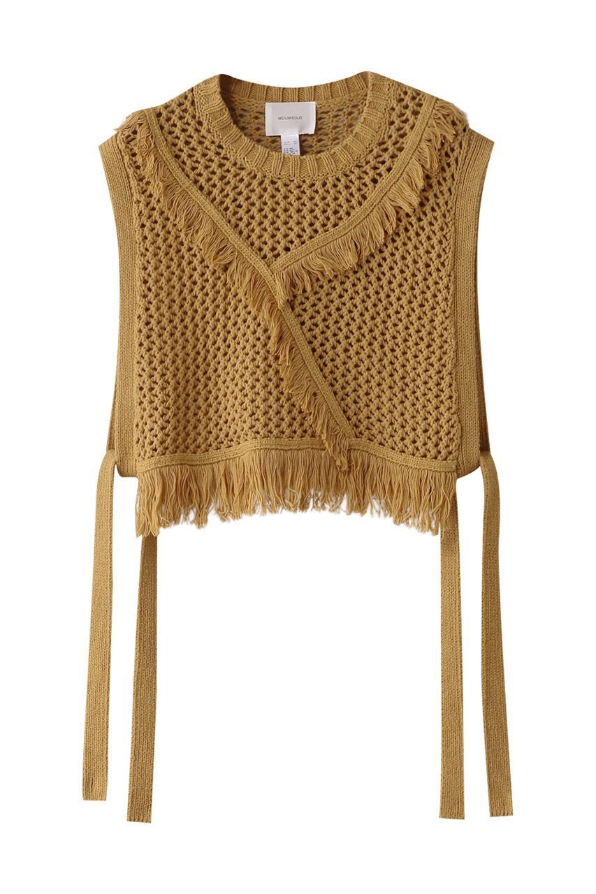 【ミディウミソリッド/MIDIUMISOLID】のside ribbon fringe mesh vest.S ベスト インテリア・キッズ・メンズ・レディースファッション・服の通販 founy(ファニー) 　ファッション　Fashion　レディースファッション　WOMEN　アウター　Coat Outerwear　ジャケット　Jackets　2025年　2025　2025春夏・S/S　Ss,Spring/Summer,2025　アシンメトリー　Asymmetry　ジャケット　Jacket　フリンジ　Fringe　ベスト　Vest　メッシュ　Mesh　夏　Summer　春　Spring　S/S・春夏　Ss・Spring/Summer　beige|ID: prp329100004372622 ipo3291000000030558419